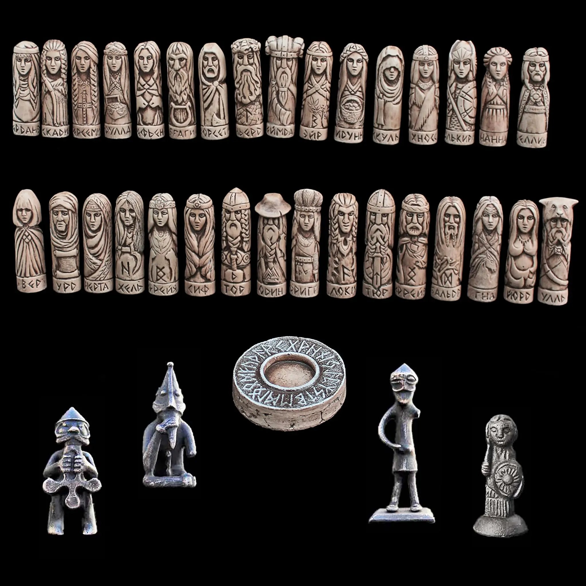 Norse God Statues - Hand-Crafted Clay Interpretations and Viking Age Bronze Replicas of the Norse gods