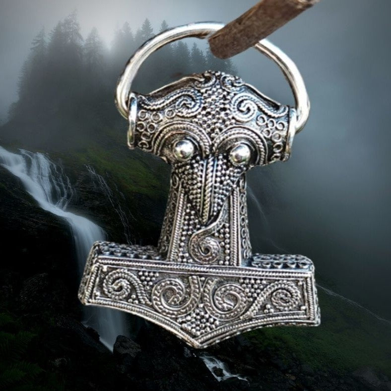 Sterling Silver Viking Thor's Hammer Pendants / Mjolnirs - Viking Dragon Collections