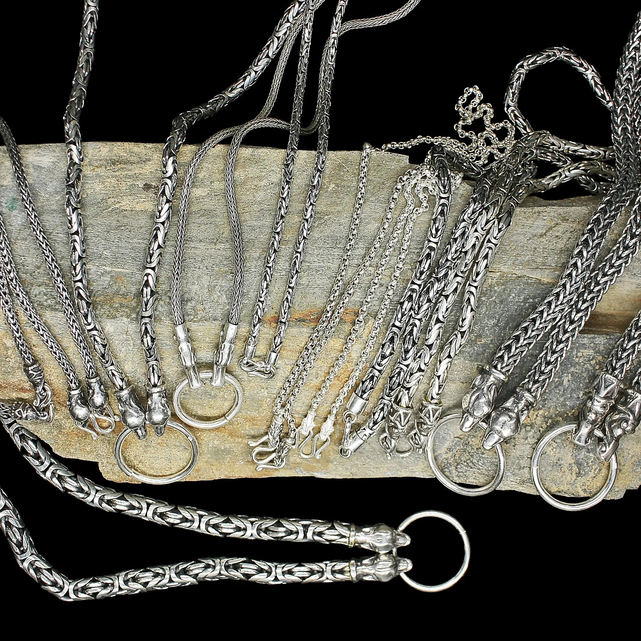 Silver Viking Necklaces - Viking Dragon Collections