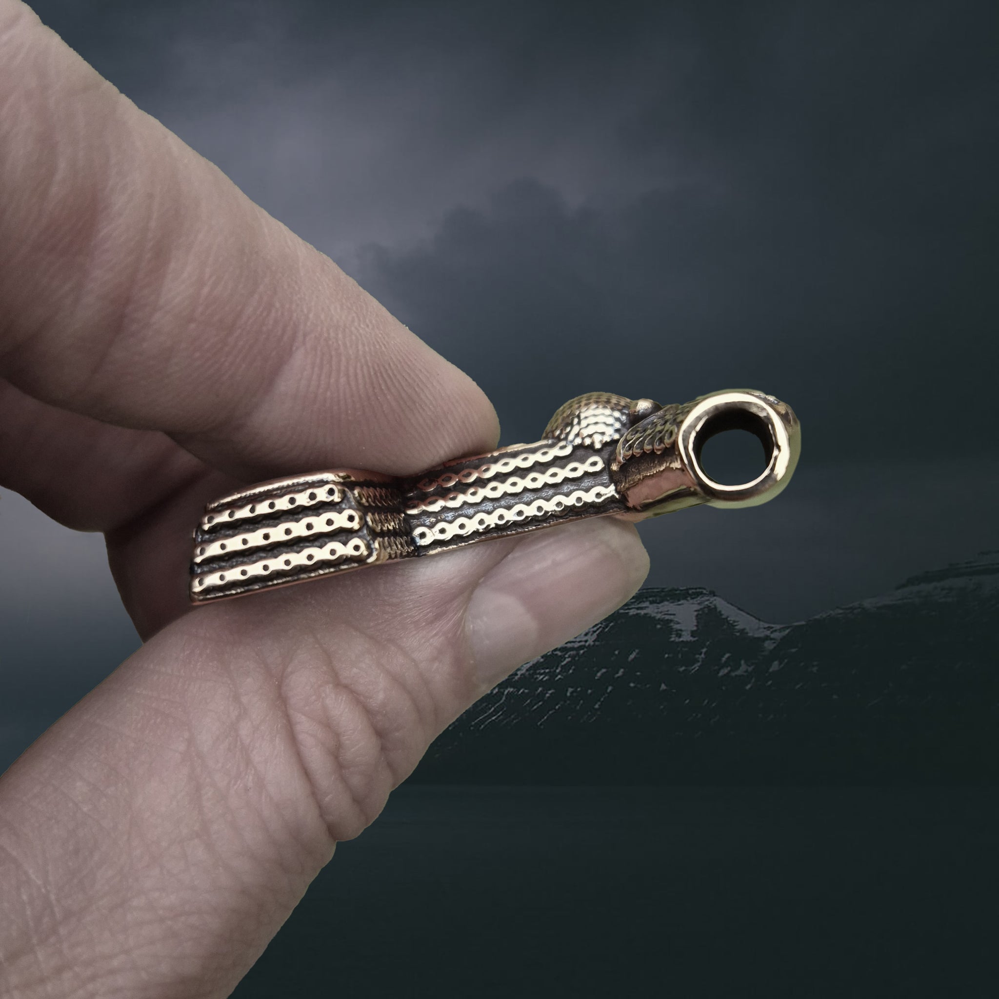 Large Bronze Skåne Thors Hammer Pendant