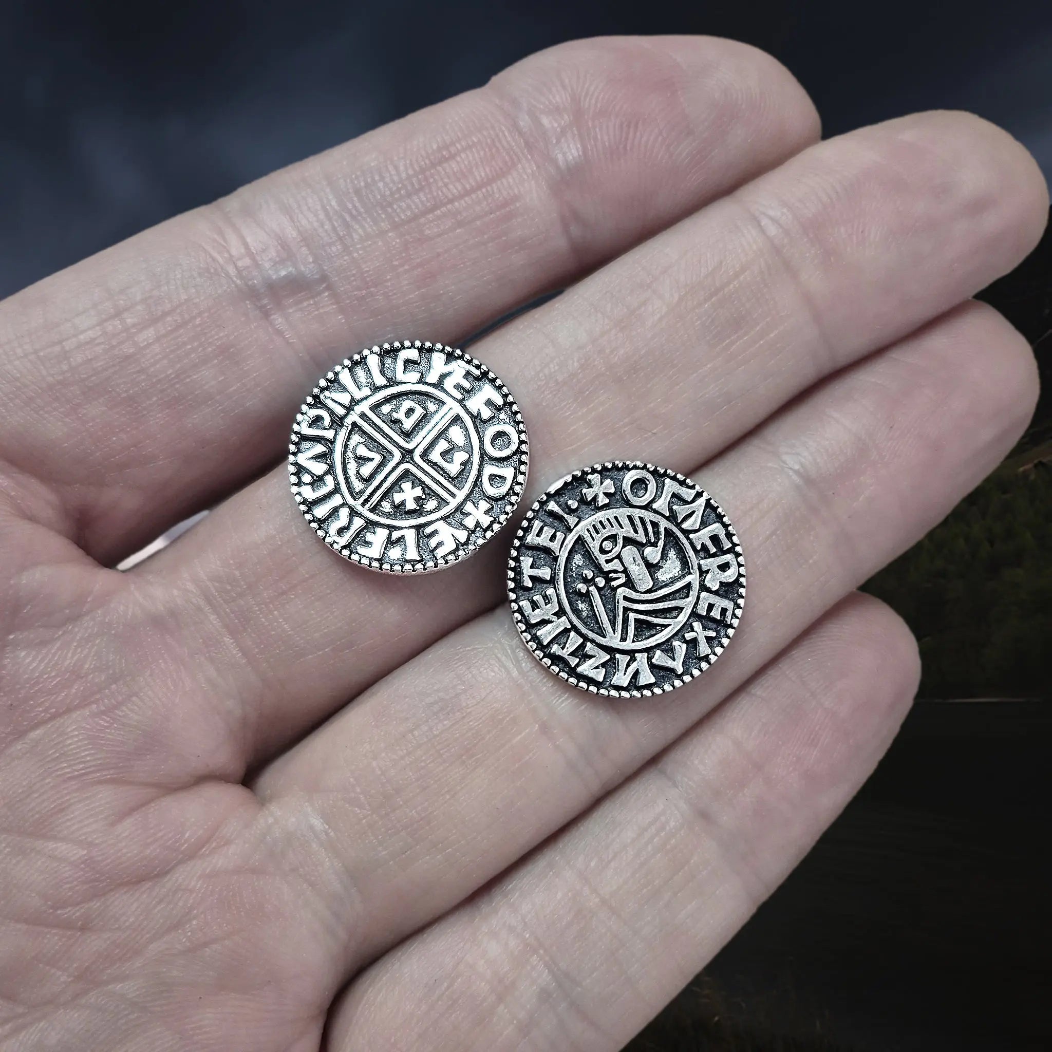 Silver Replica Saxon Coins x 2 from Winchester, England, UK - On Hand