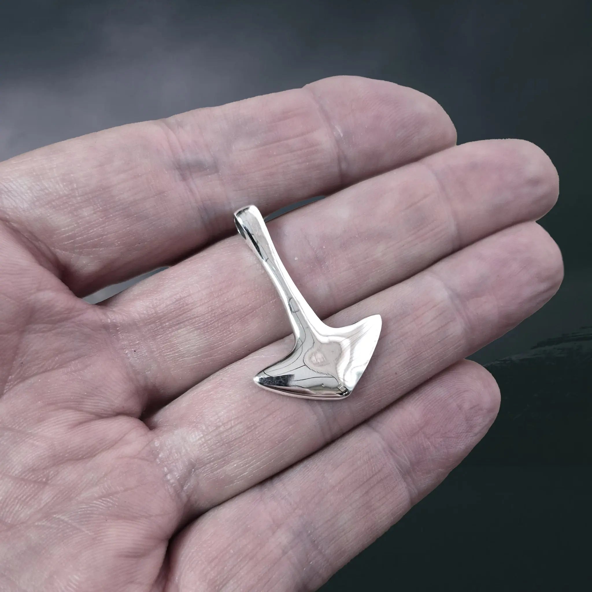 Sterling Silver Viking Thor's Hammer Pendant, Based on an Original Find from 9th Century England on Hand