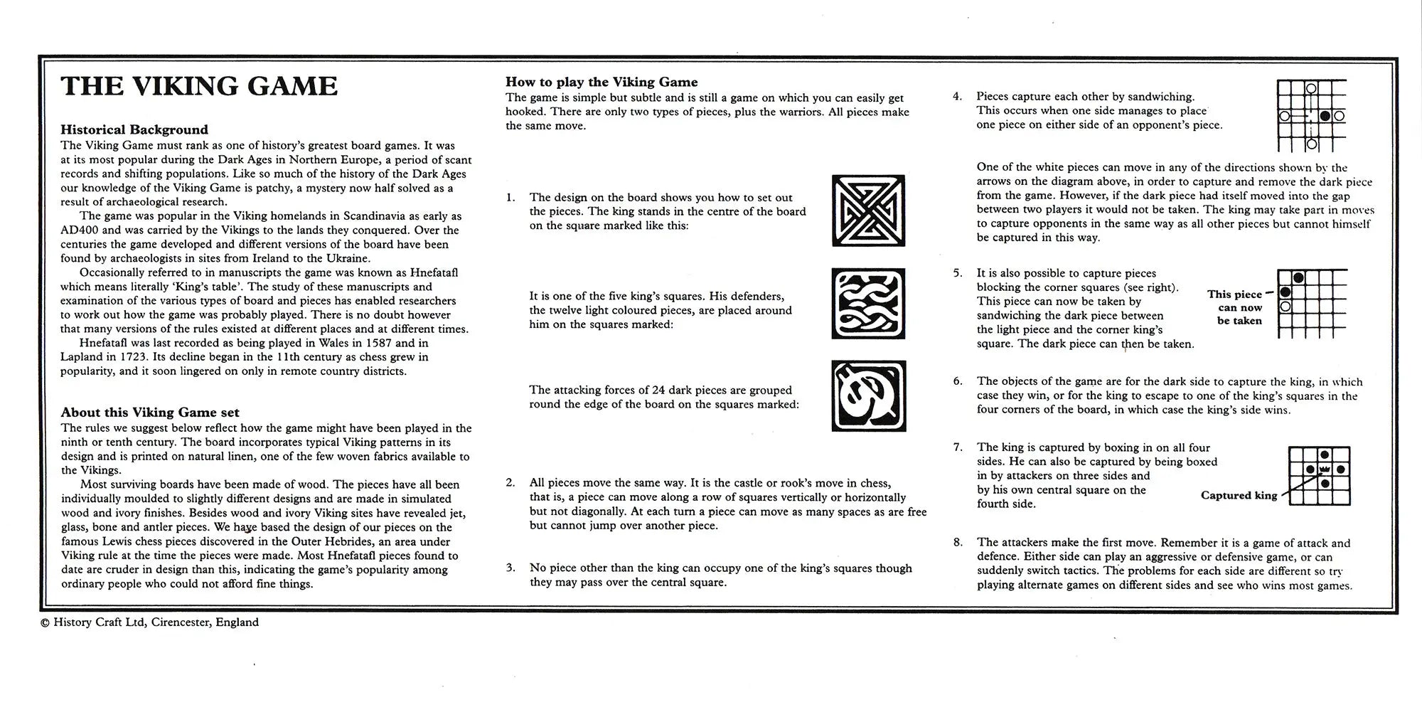 Hnefatafl Viking Game Rules