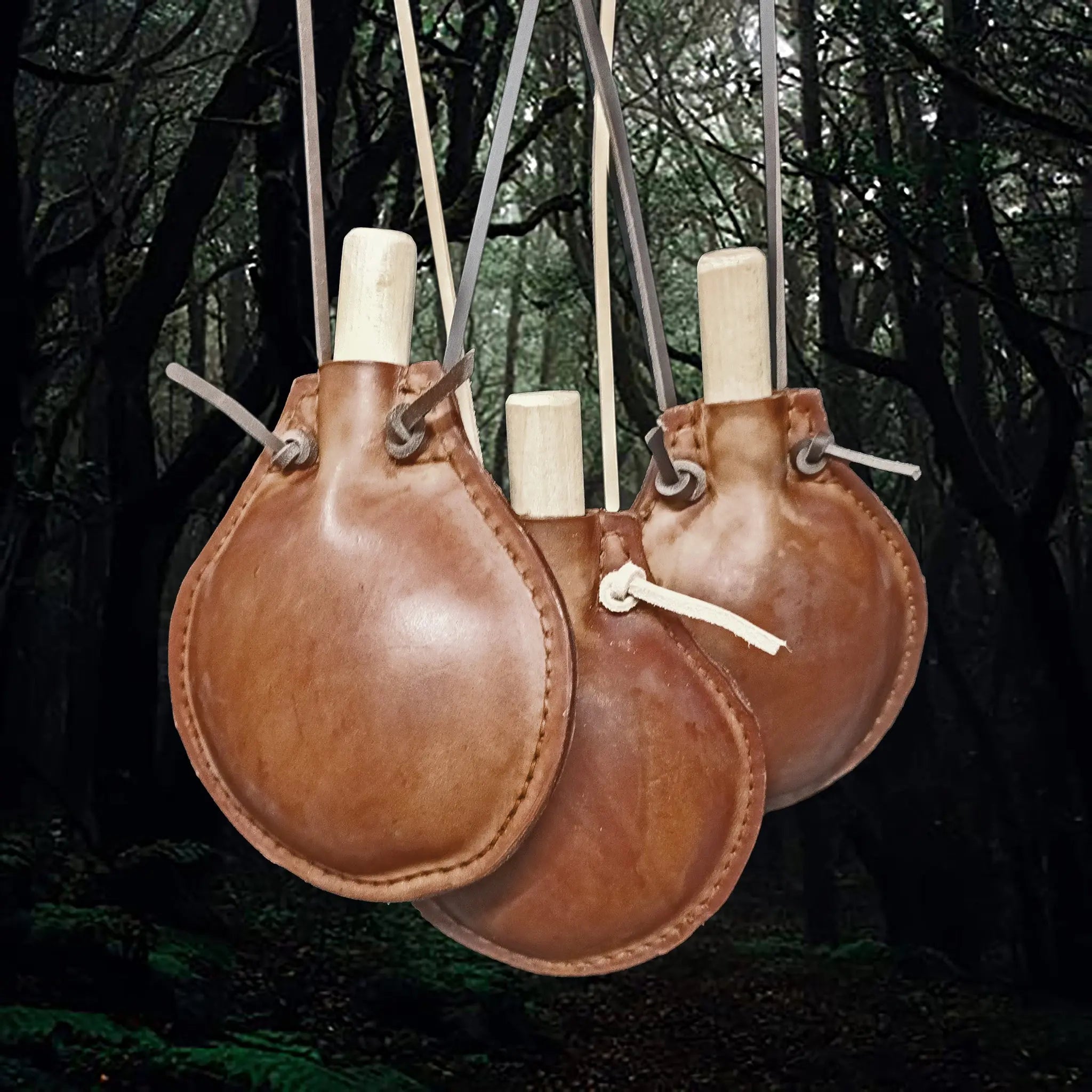 Medium Handmade Leather Water Bottles