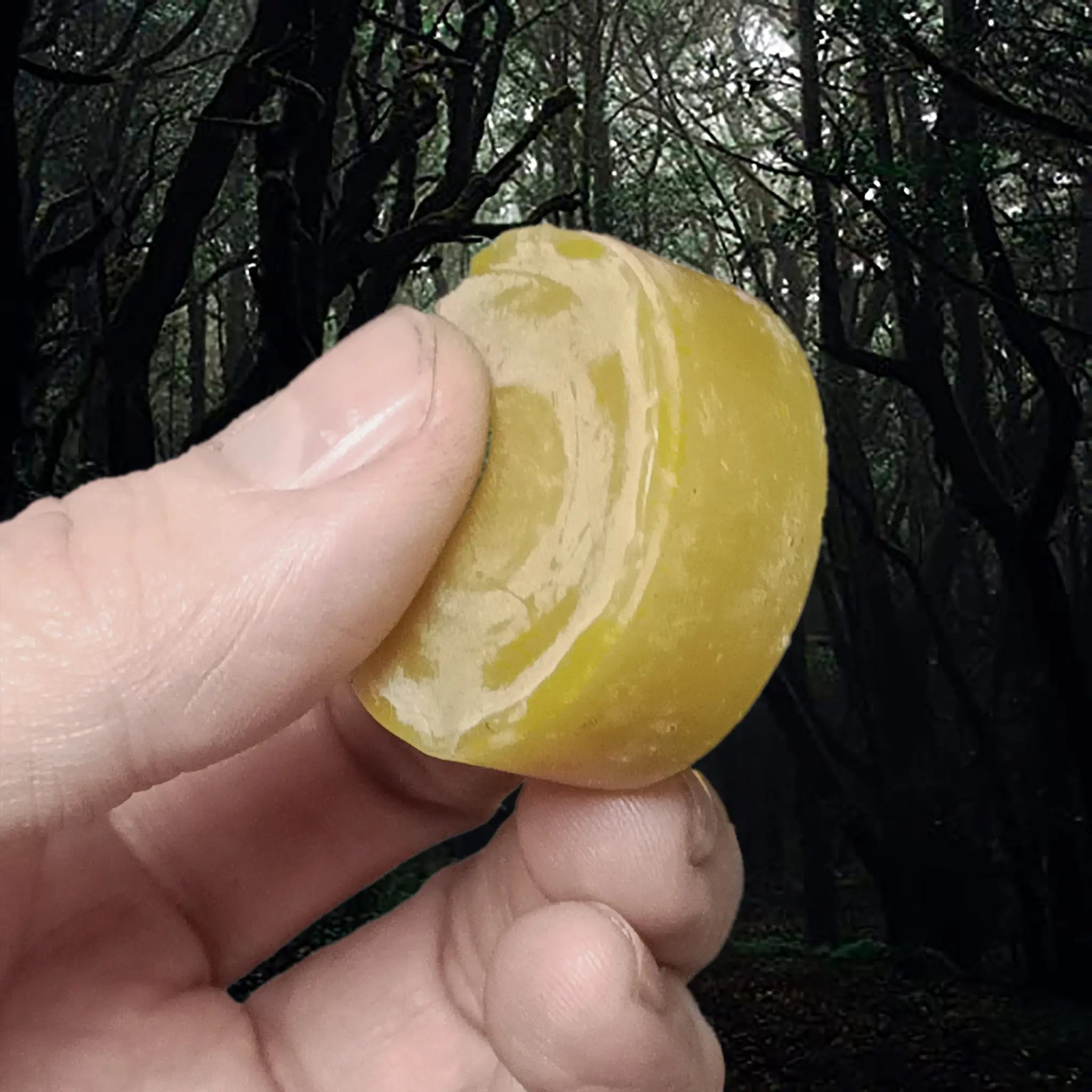 100% Natural Beeswax Cake / Block in Fingers