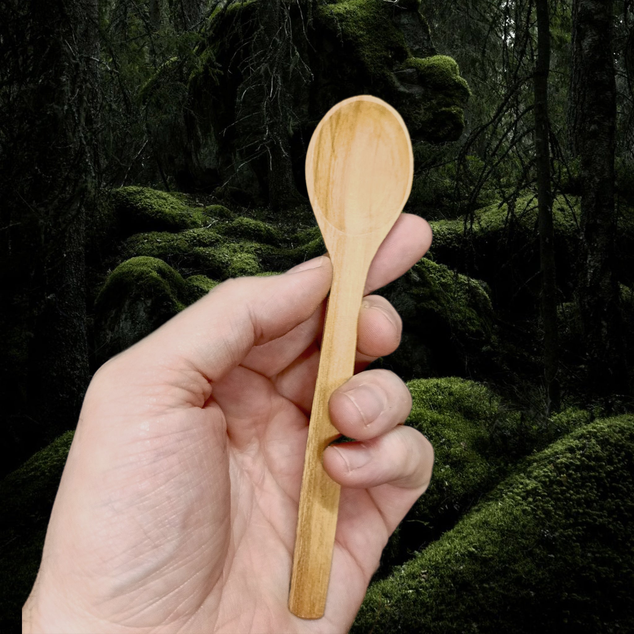 Cherry Wood Viking / Medieval Spoon in Hand