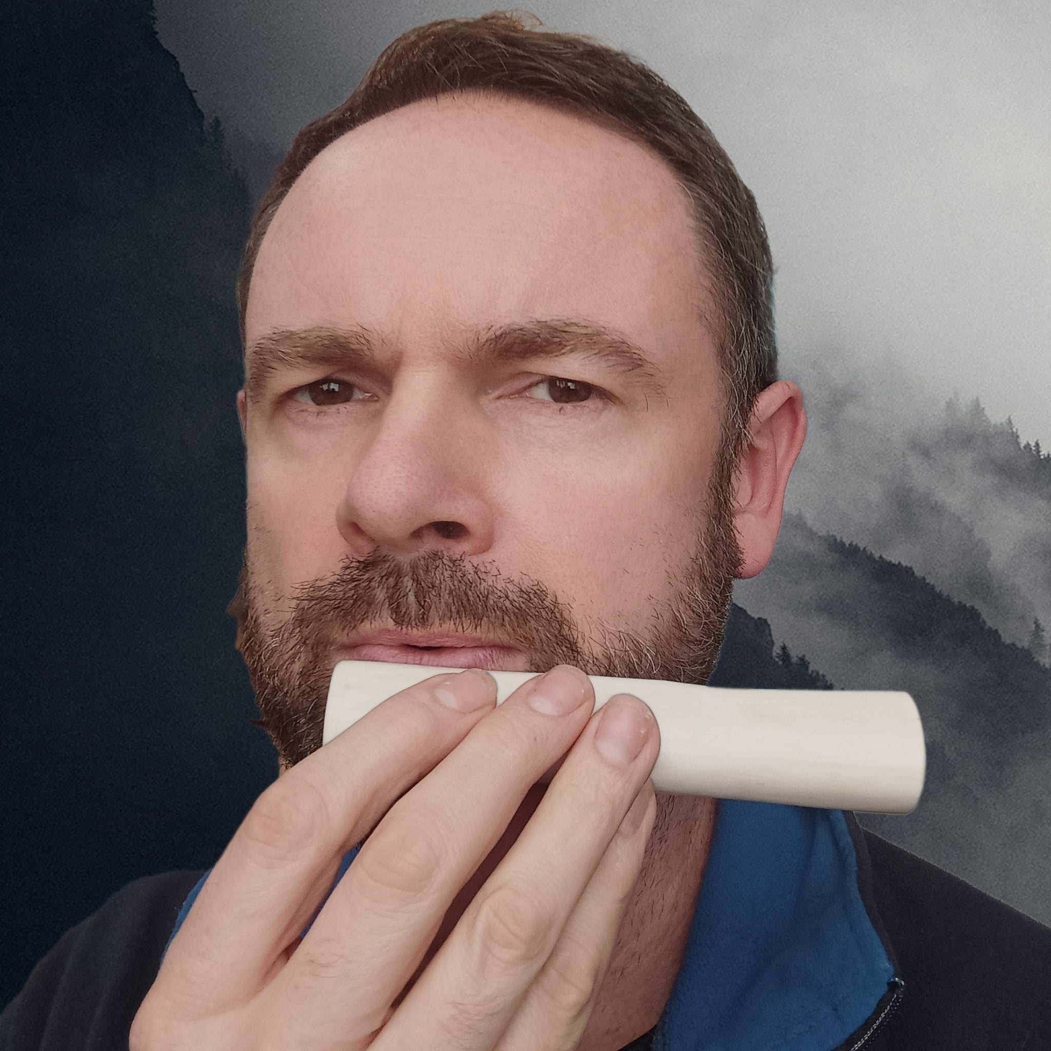 Playing a Replica Viking Age Bone Flute