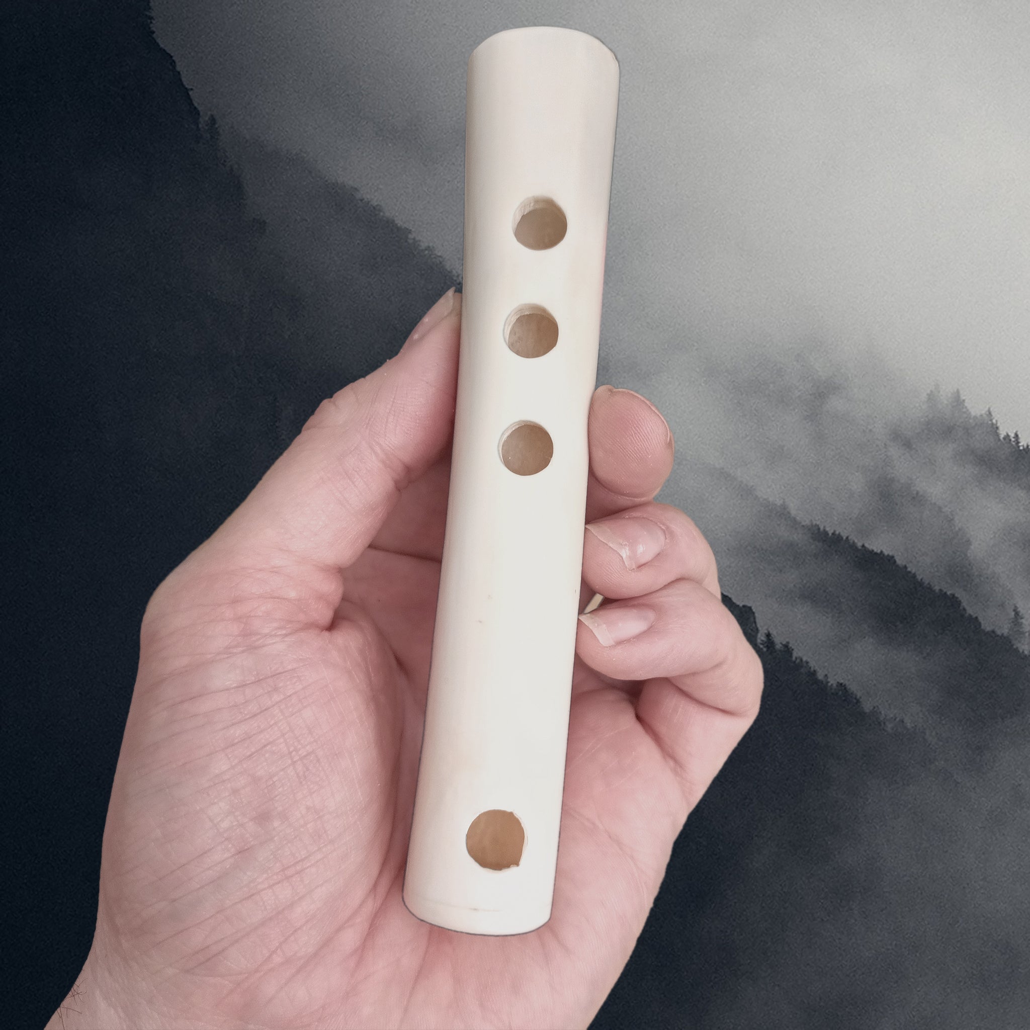 Replica Viking Age Bone Flute - Top Holes View