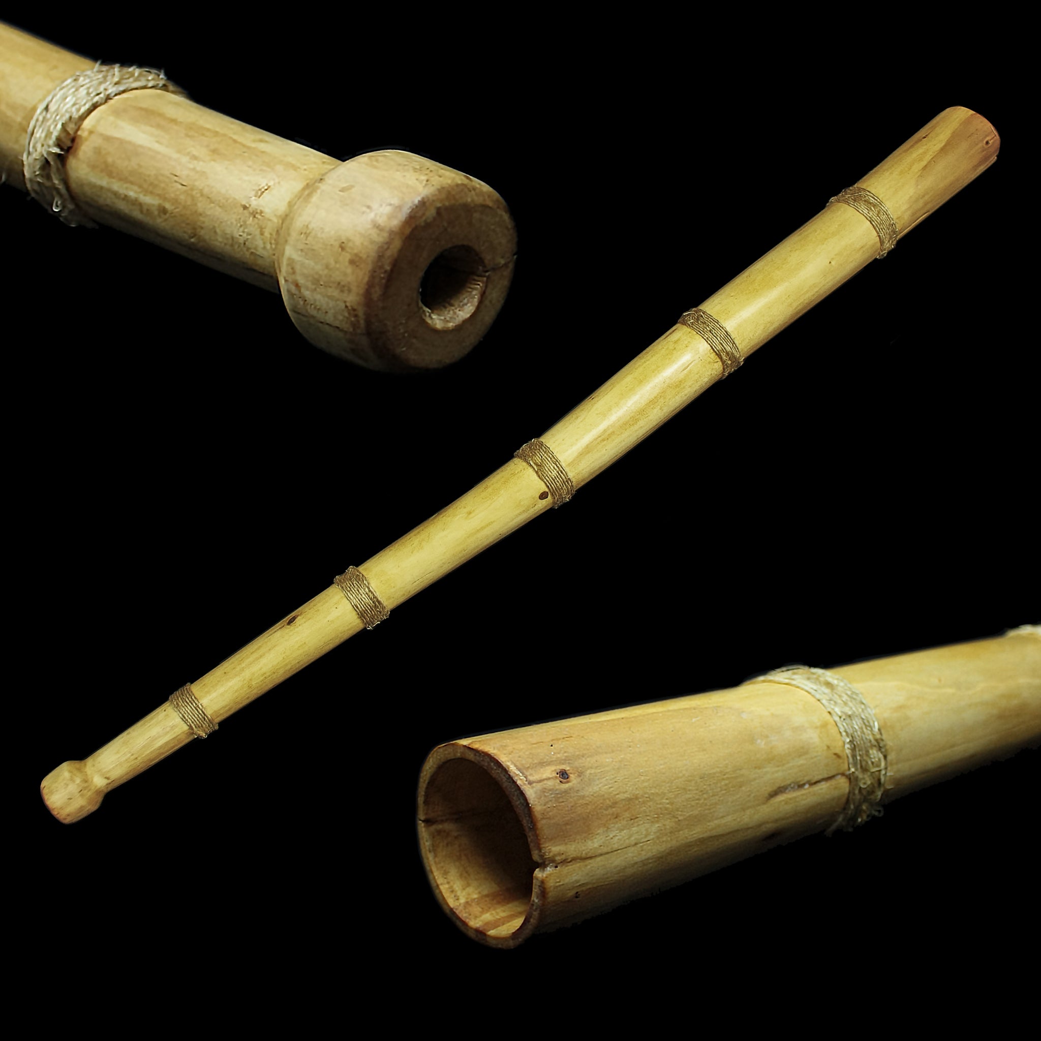 Handmade Replica Viking Age War Horn in Natural Willow Wood