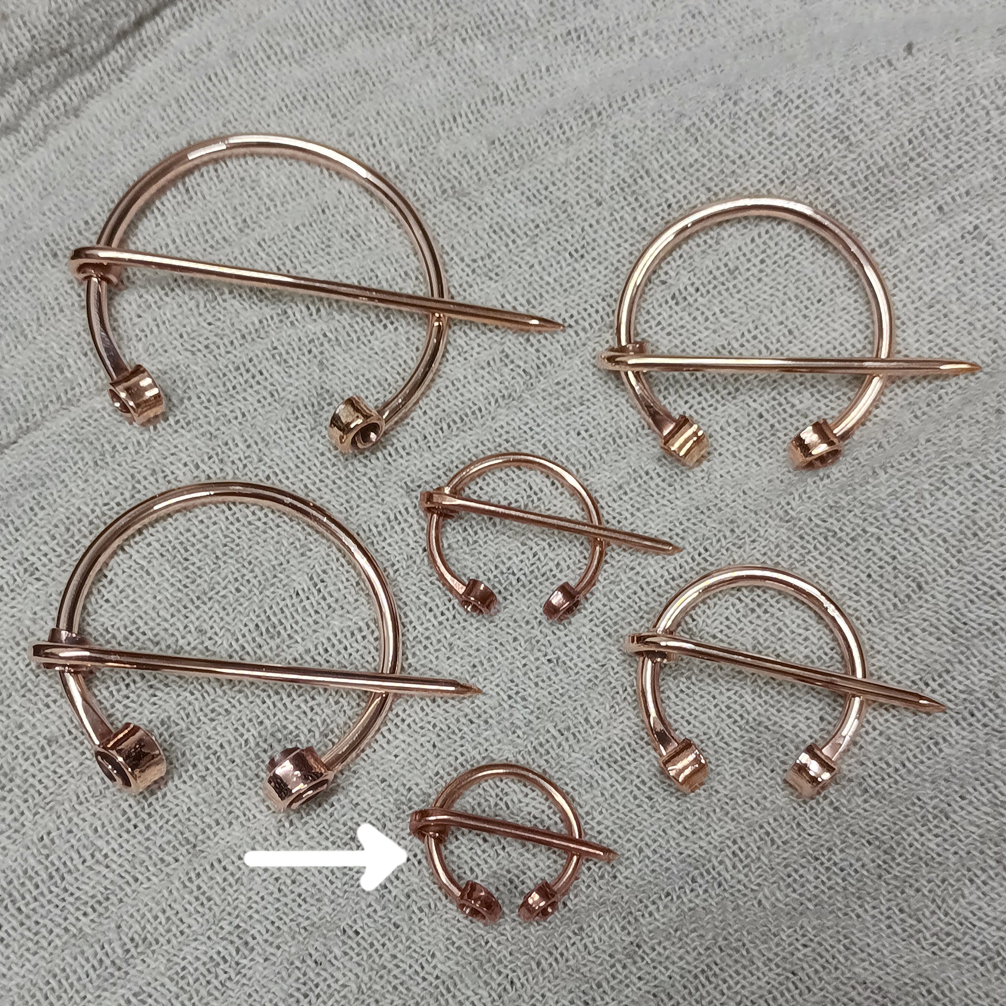 Bronze Clothes Pin / Cloak Pin / Fibula - 20mm Diameter
