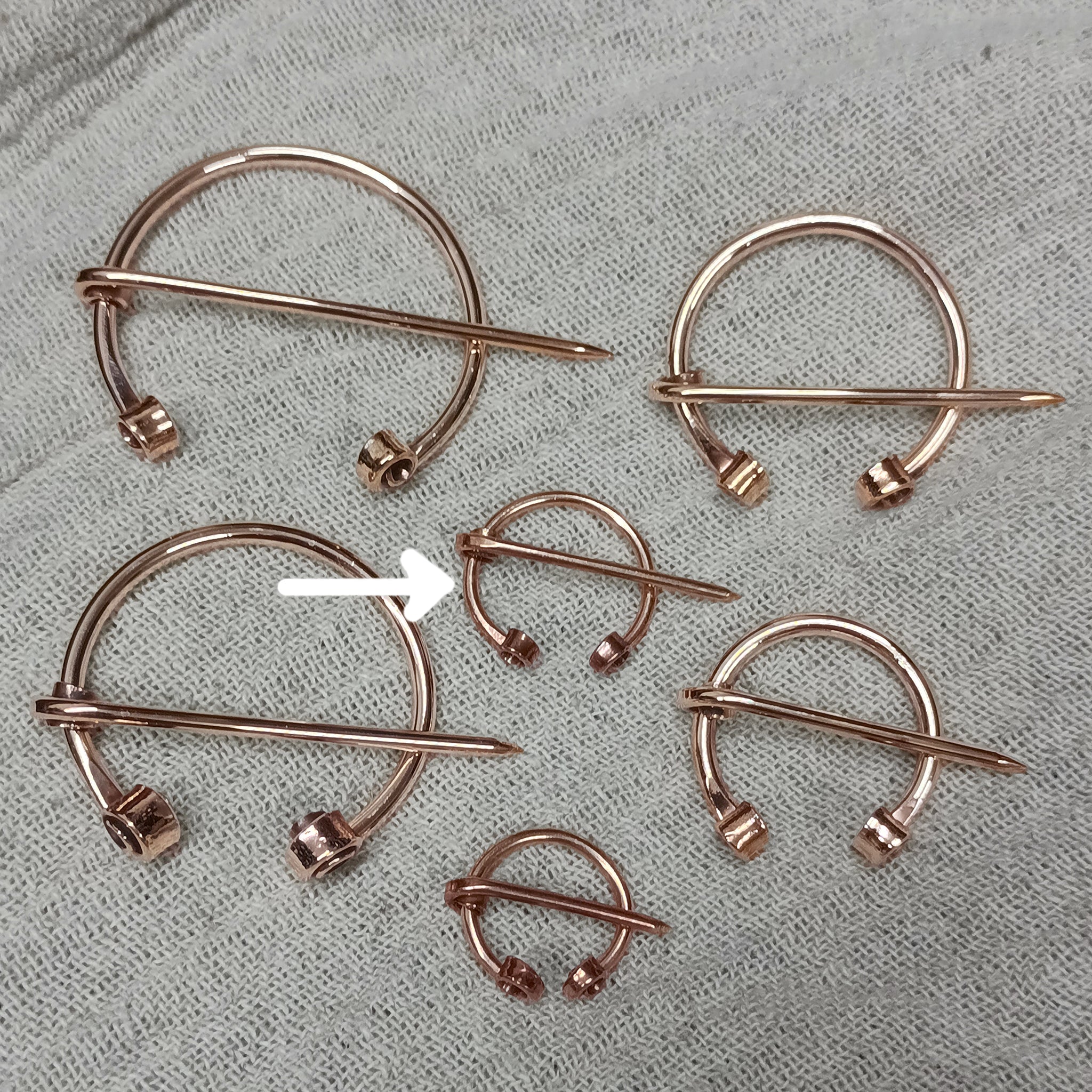 Bronze Clothes Pin / Cloak Pin / Fibula - 25mm Diameter
