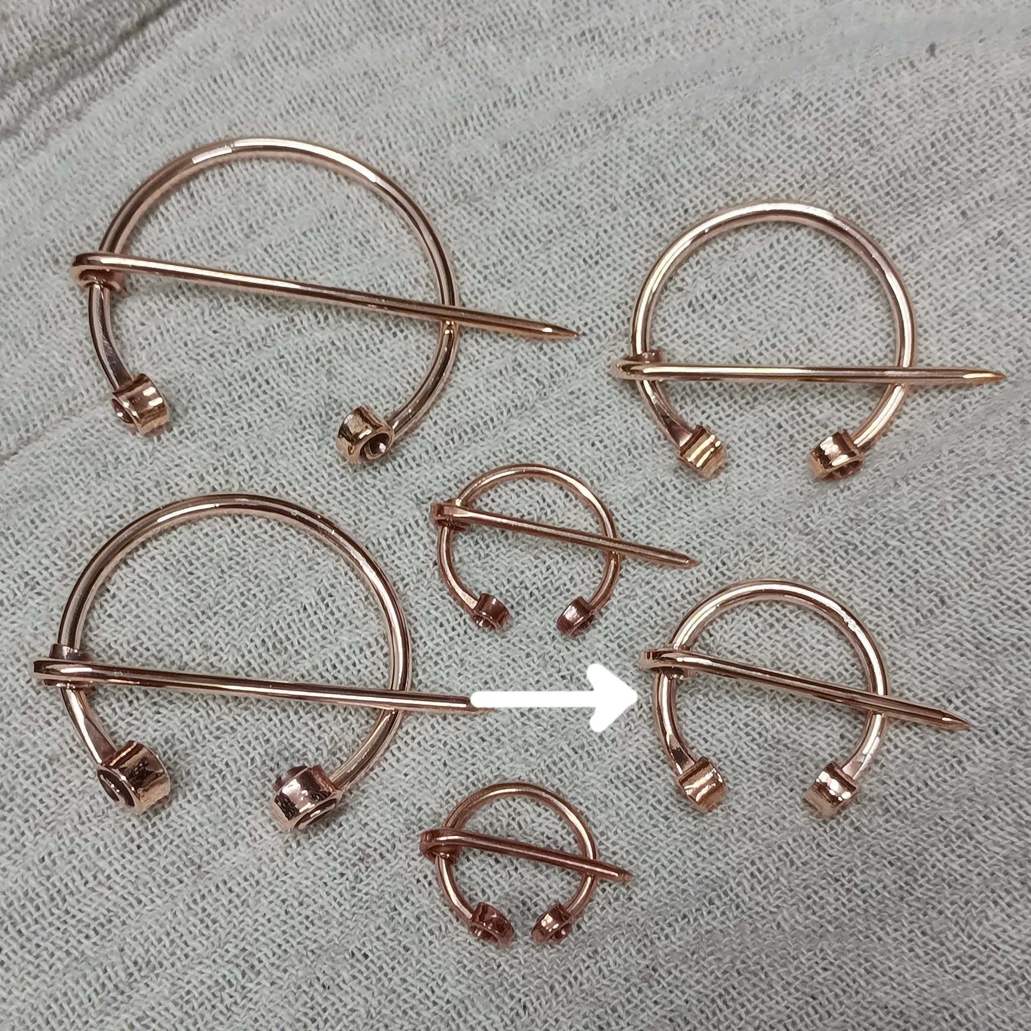 Bronze Clothes Pin / Cloak Pin / Fibula - 30mm Diameter