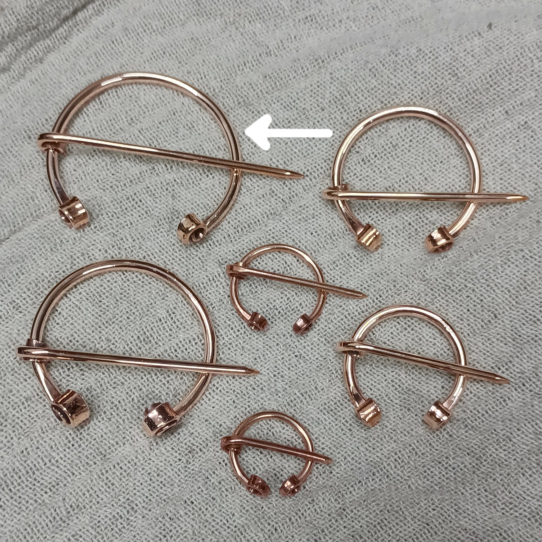 Bronze Clothes Pin / Cloak Pin / Fibula - 50mm Diameter