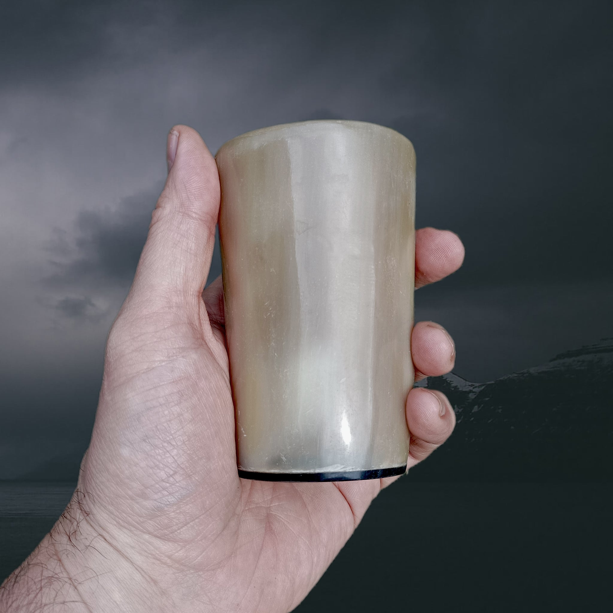 Horn Mead Cup - Resin Base in Hand