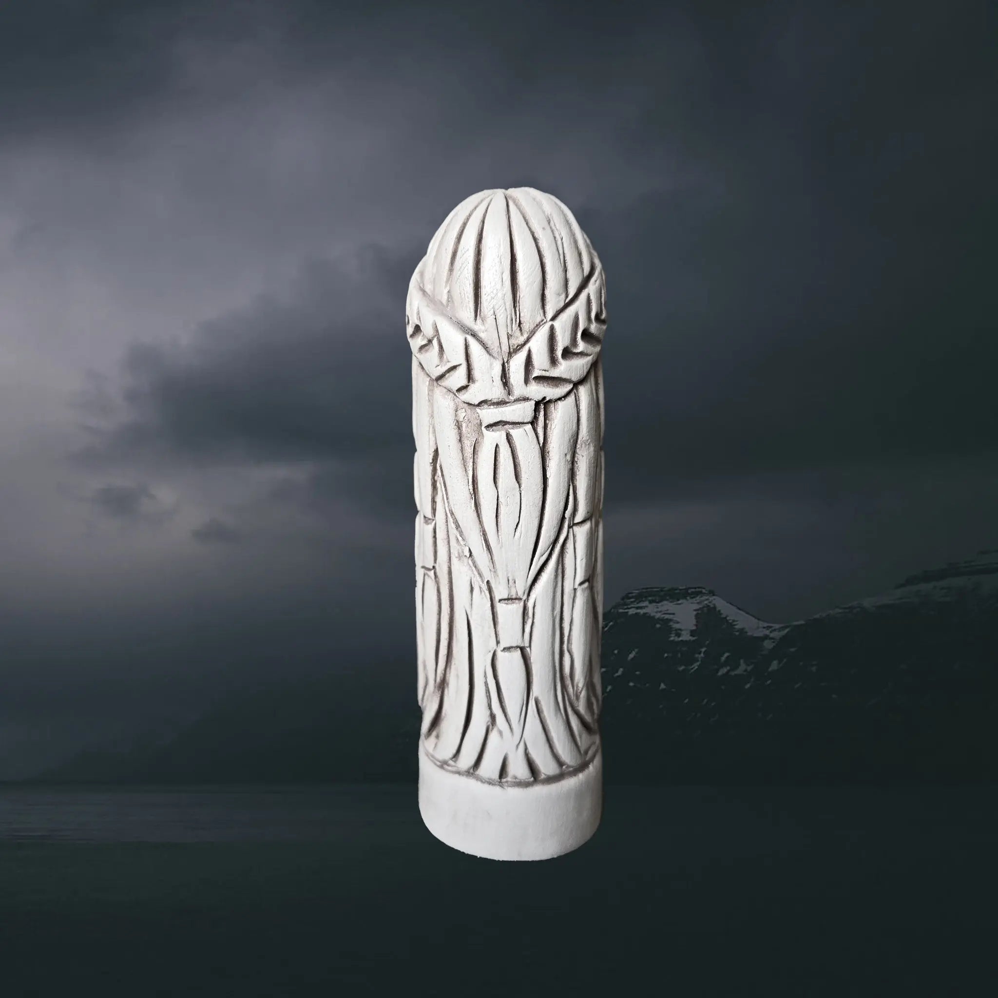 Hand-Crafted Ceramic Norse Goddess Idunn Statuette - Back View