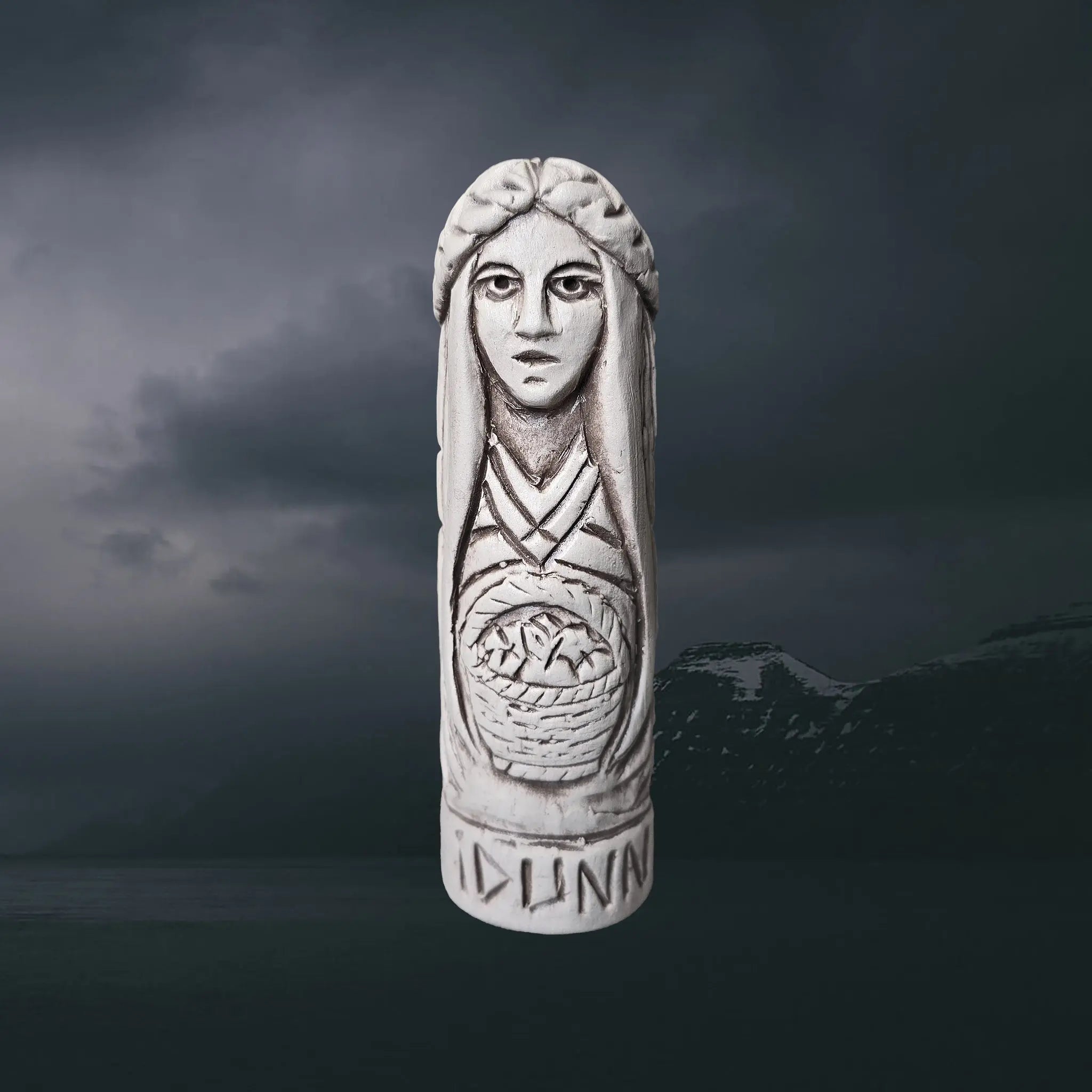 Hand-Crafted Ceramic Norse Goddess Idunn Statuette