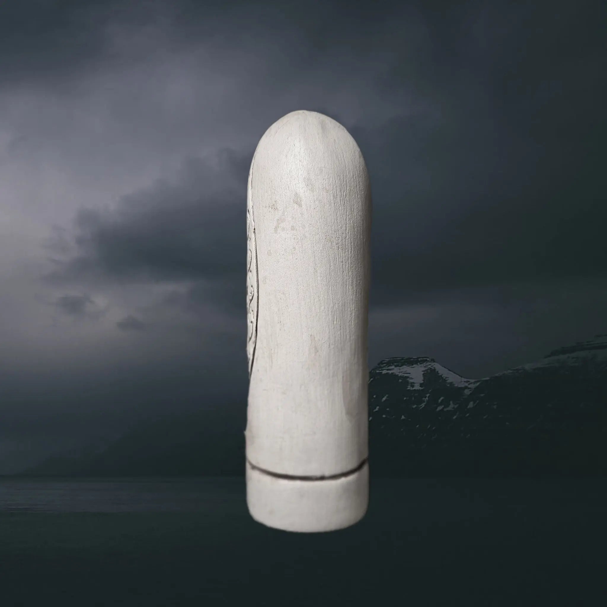 Hand-Crafted Ceramic Norse Goddess Nerta (Nerthus) Statuette - Back View