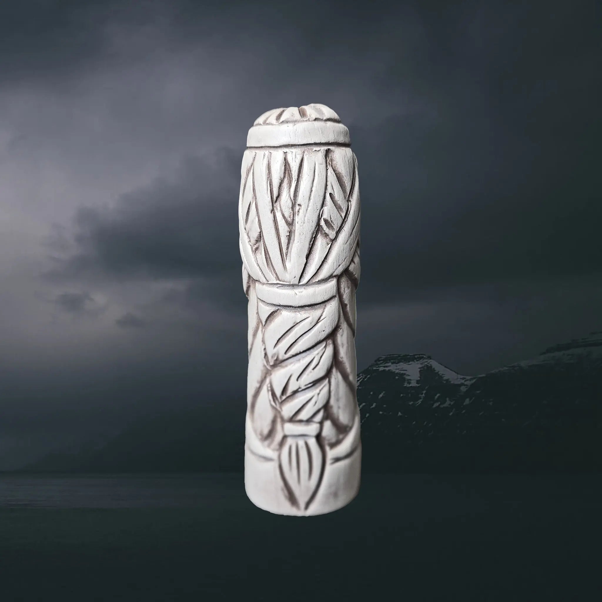 Hand-Crafted Ceramic Norse Goddess Sif Statuette - Back View