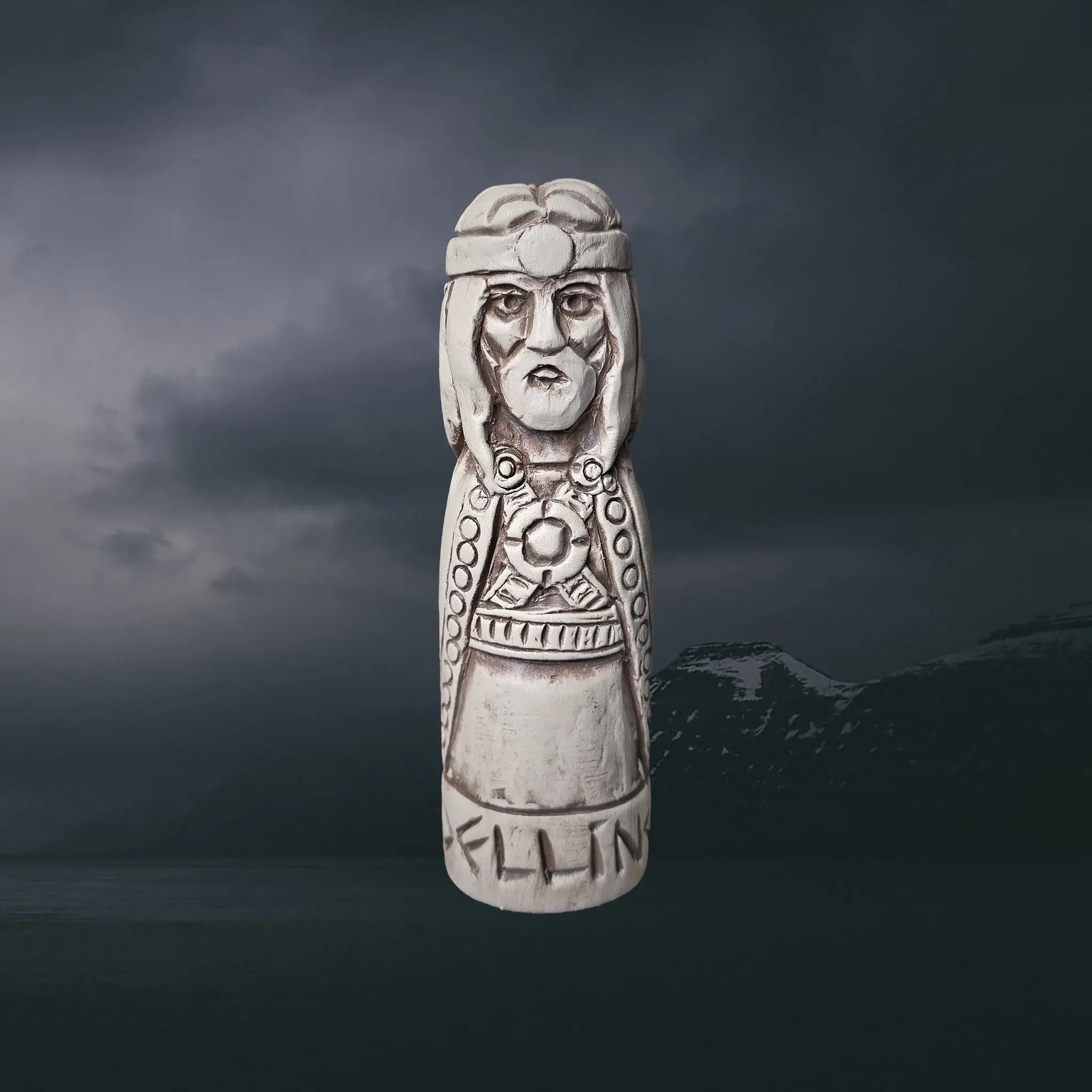 Statuette of the Norse God Delling in Hand-Crafted Clay