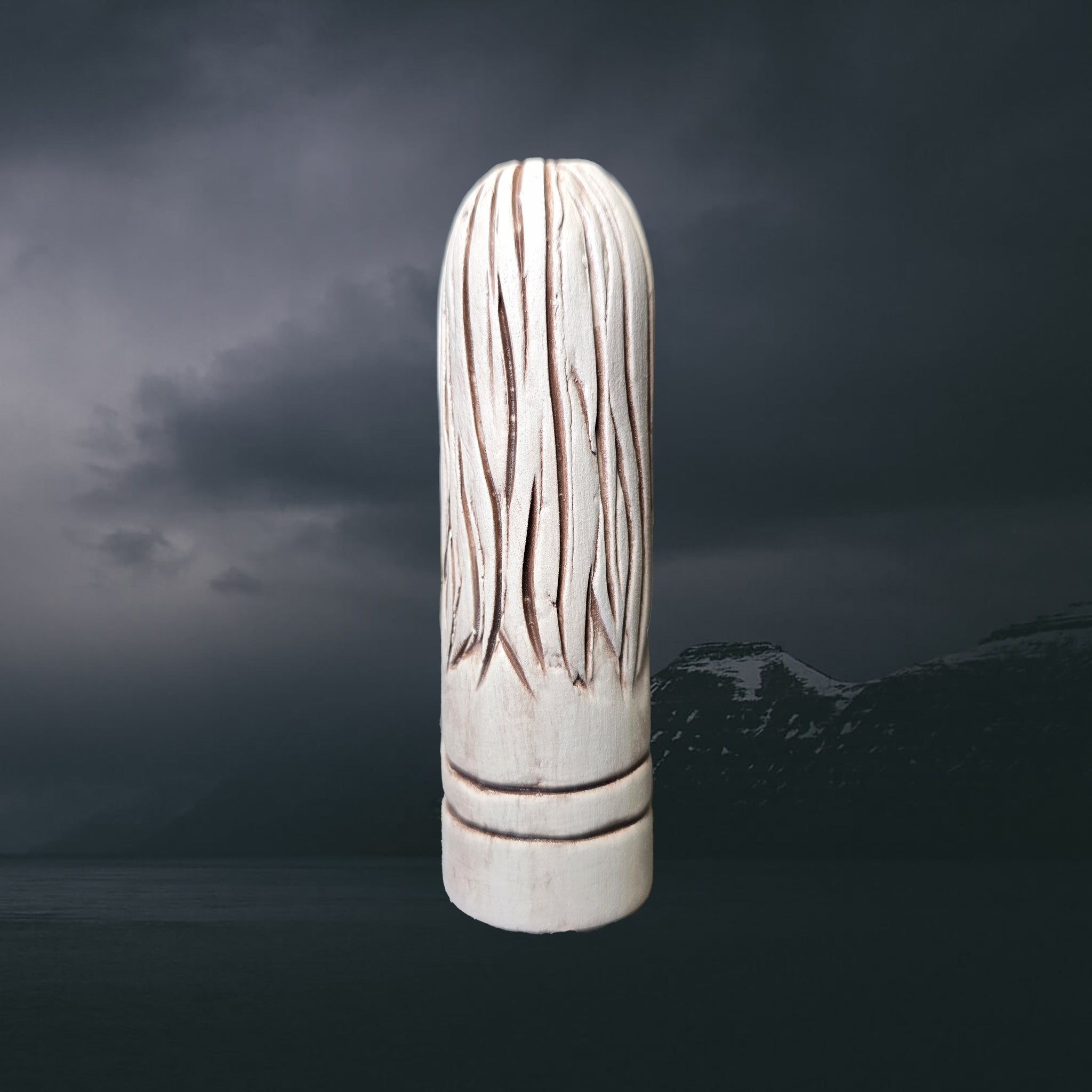 Statuette of the Norse God Baldr in Hand-Crafted Clay - Back View