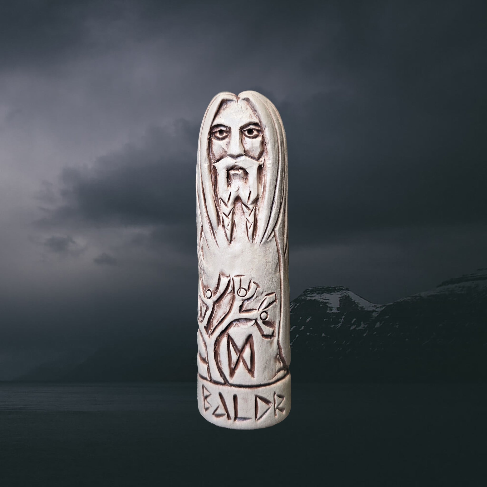 Statuette of the Norse God Baldr in Hand-Crafted Clay