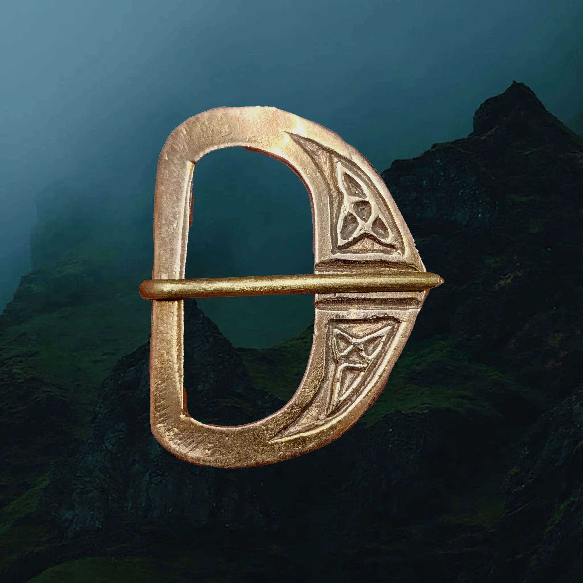 9th - 11th Century Replica Viking Bronze Buckle with Knotwork Design