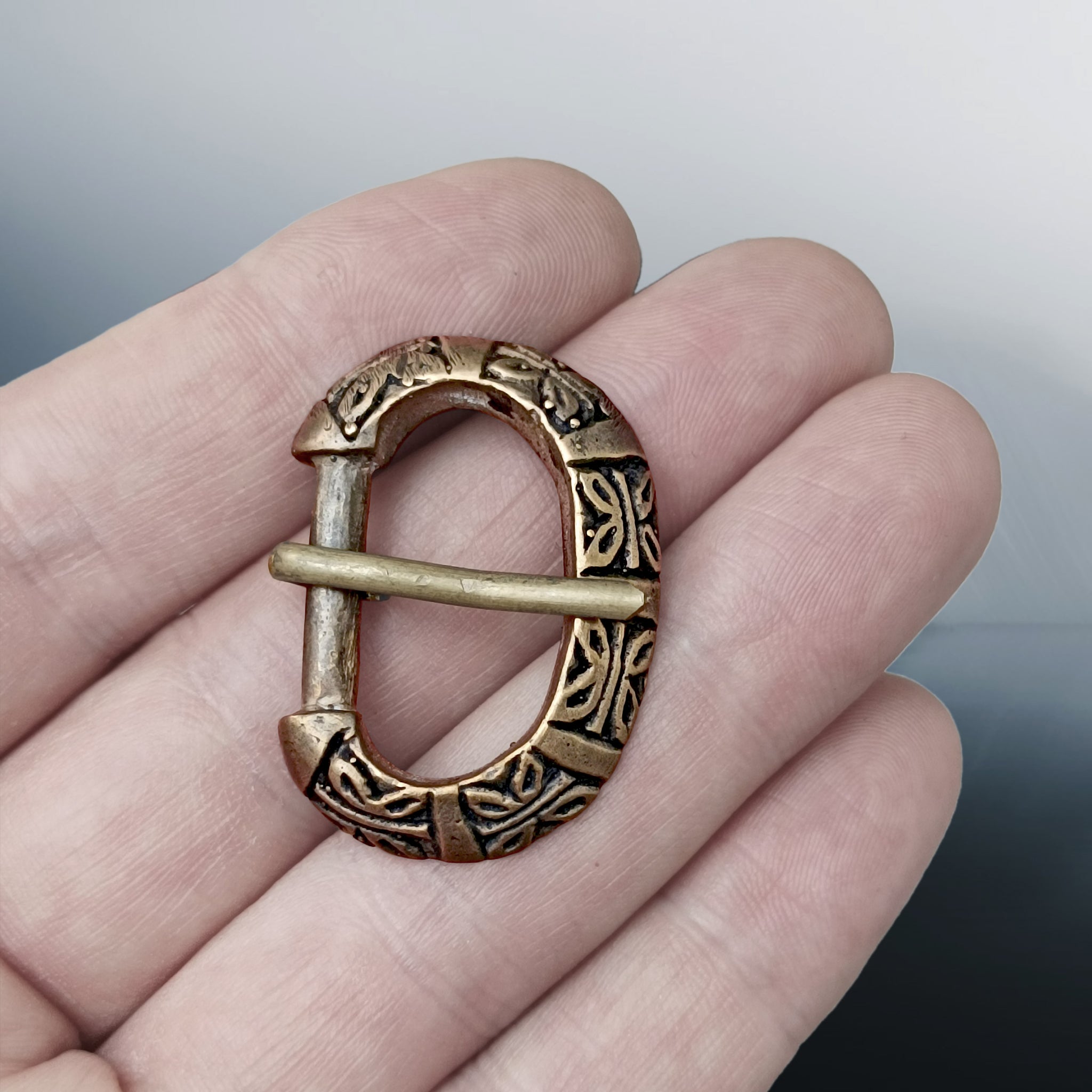 Viking Cloak Pin from Birka with Wolf Heads Borre and Jelling