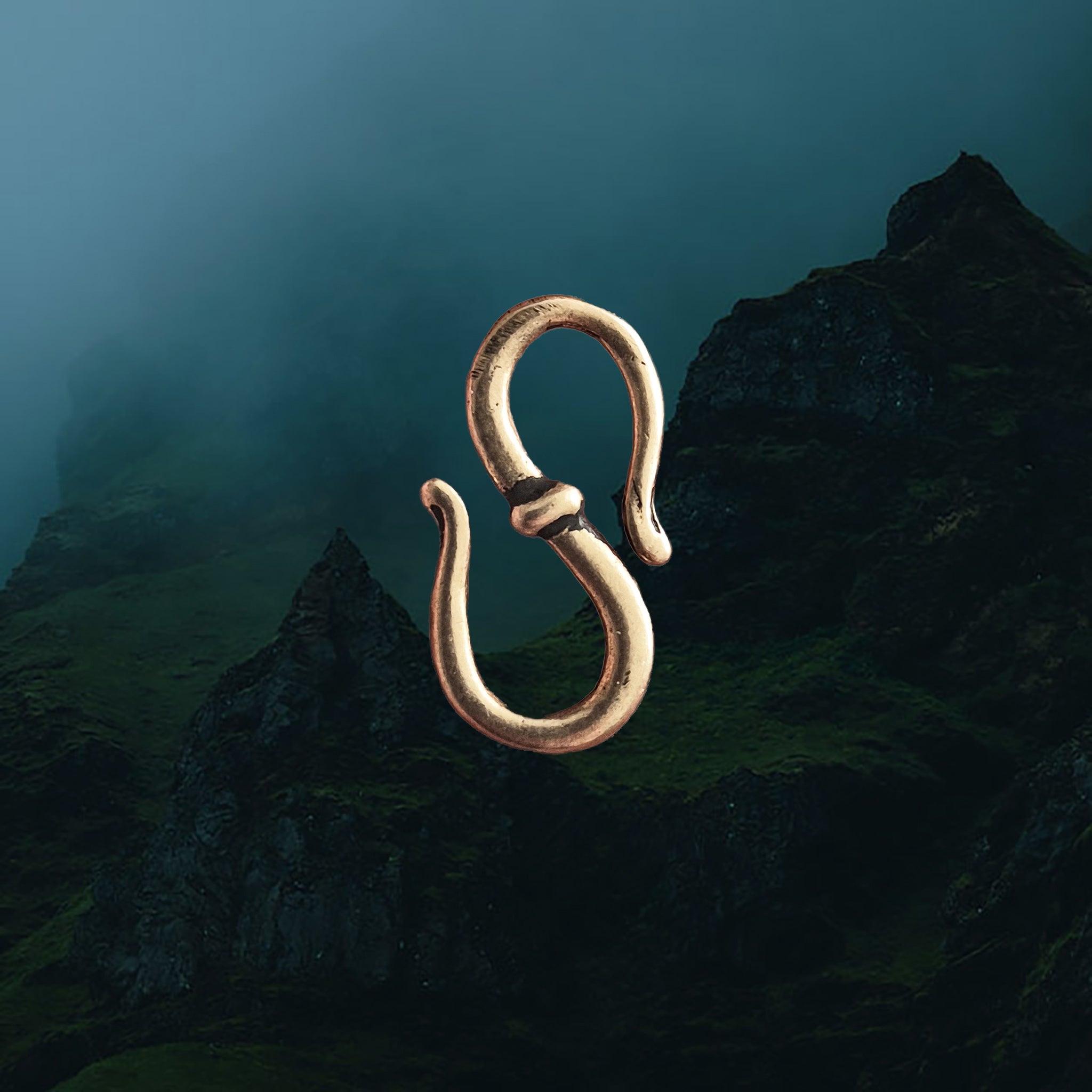 Viking Age Replica Bronze S Clasp / Chain Hook Connector - Large