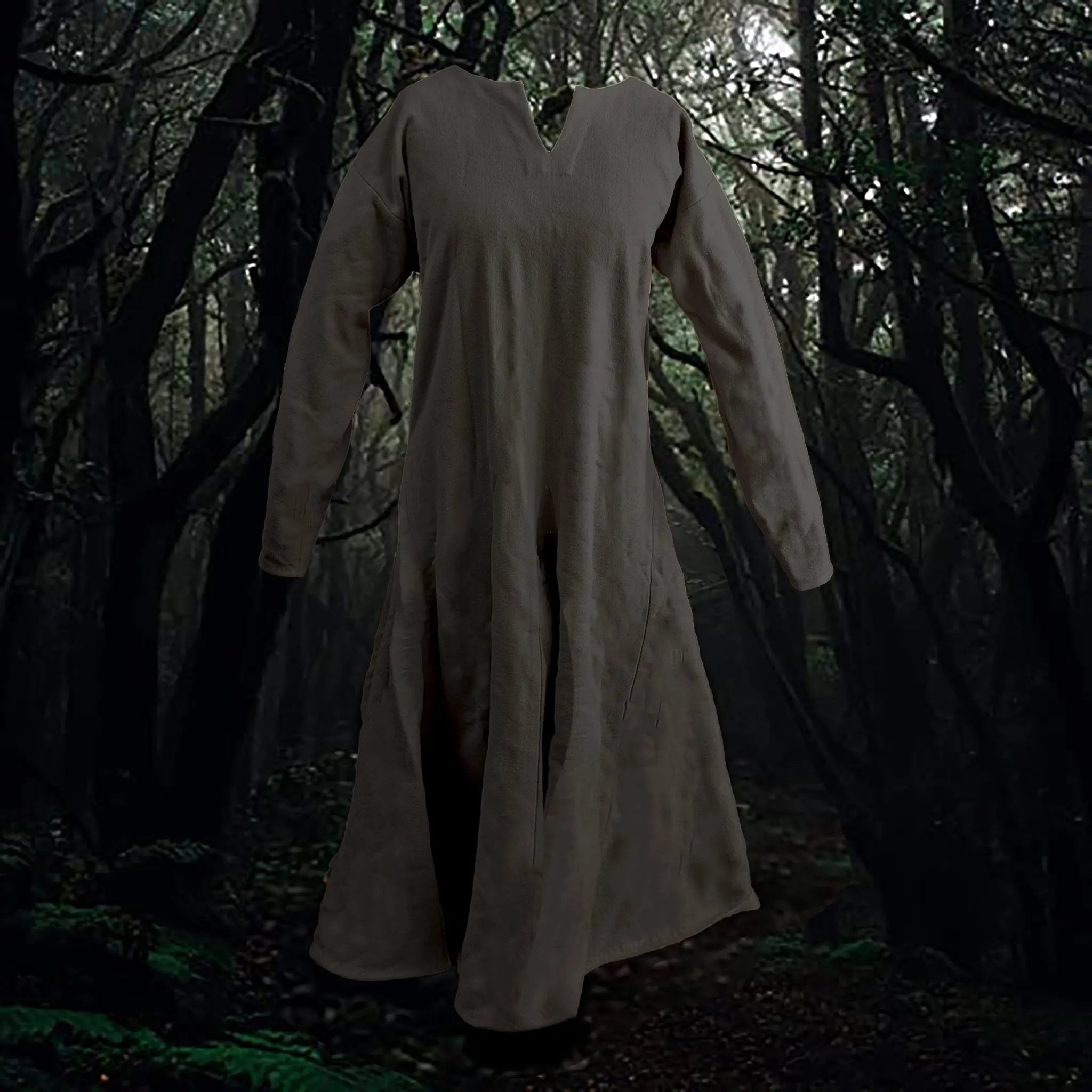 Handmade Wool Women's Viking Dress in Grey