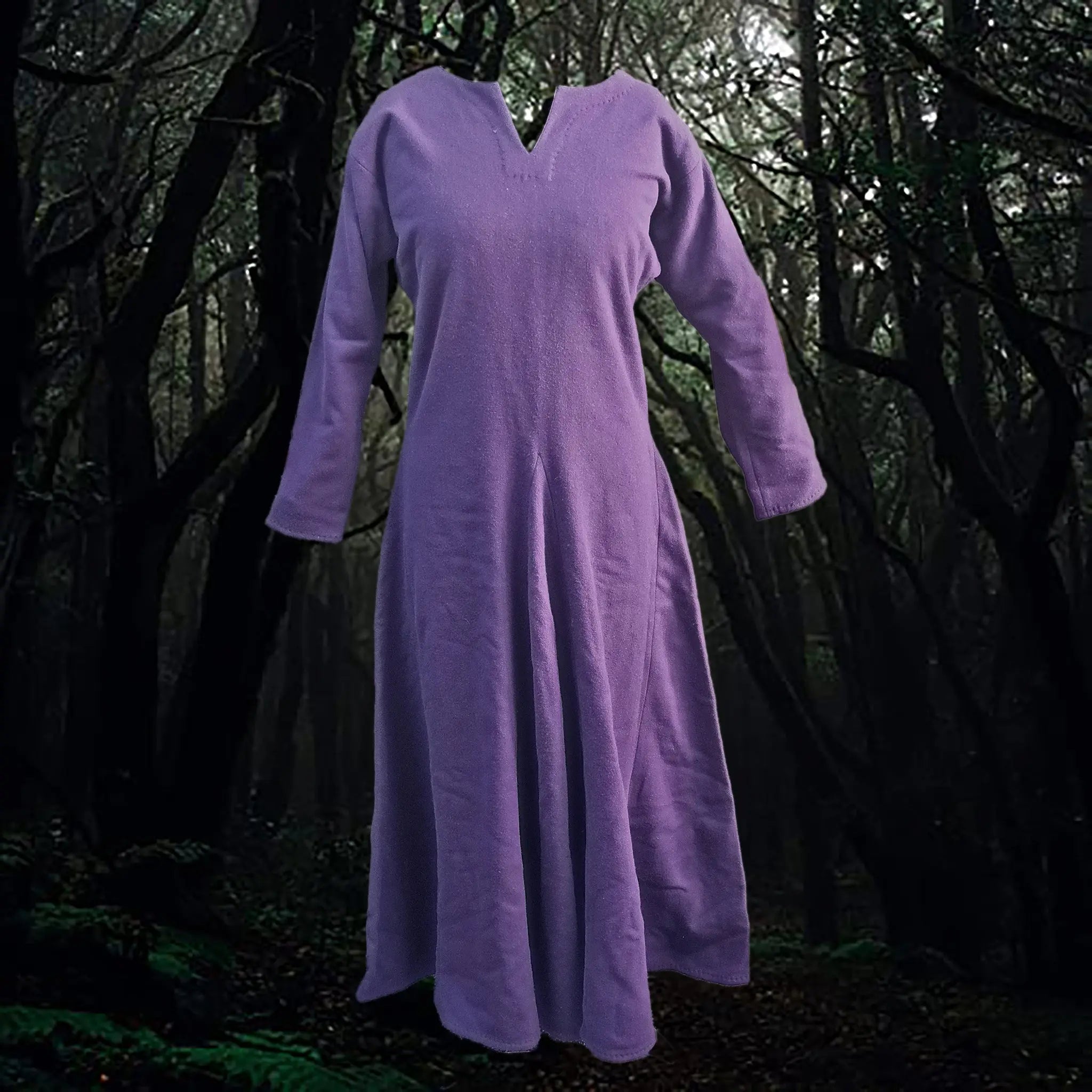 Handmade Wool Women's Viking Dress in Purple