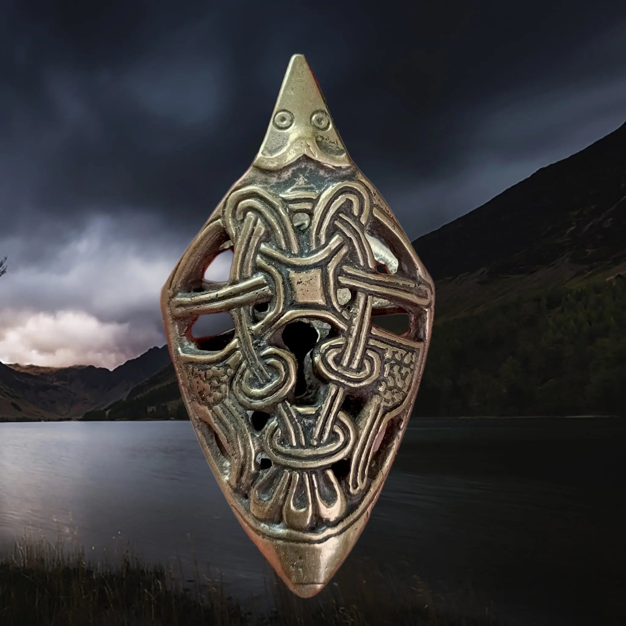 Solid Bronze Viking Scabbard Chape Replica from Skåne
