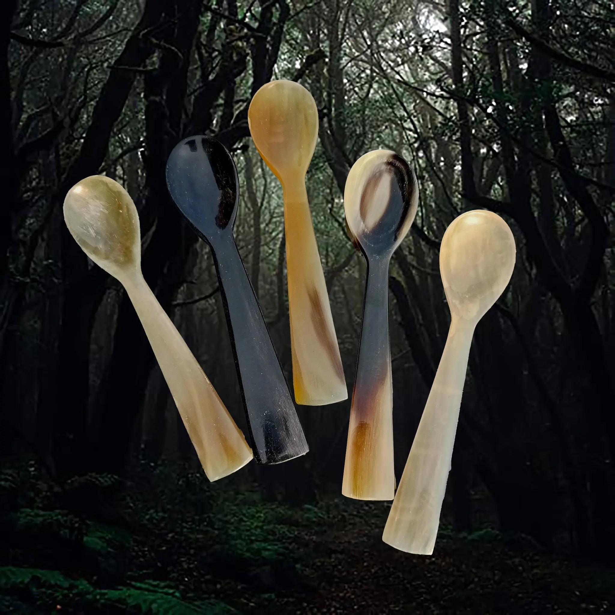 Handmade Horn Egg Spoons x 5