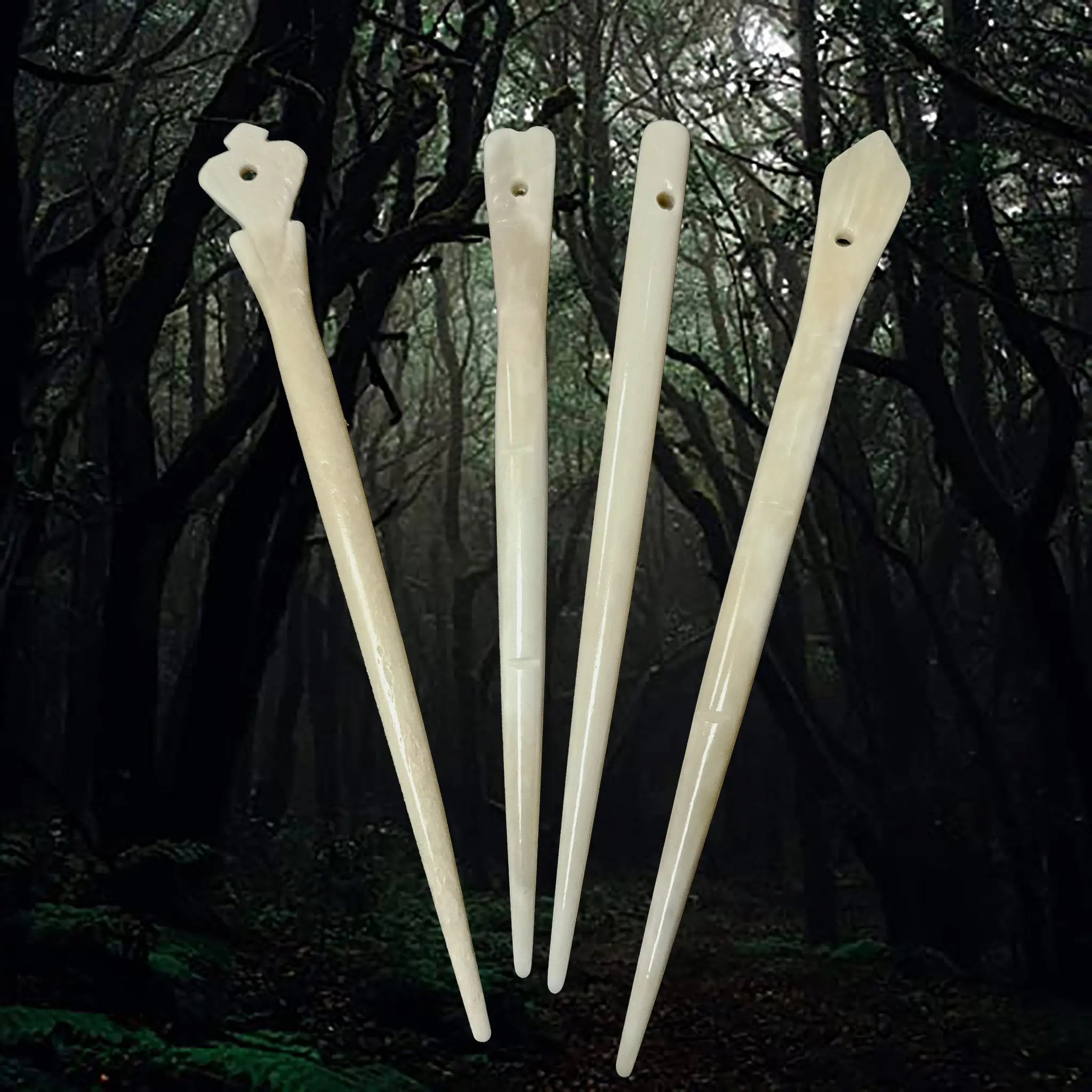 Large Bone Replica Viking Hair / Clothes Pins Set From Birka, Sweden