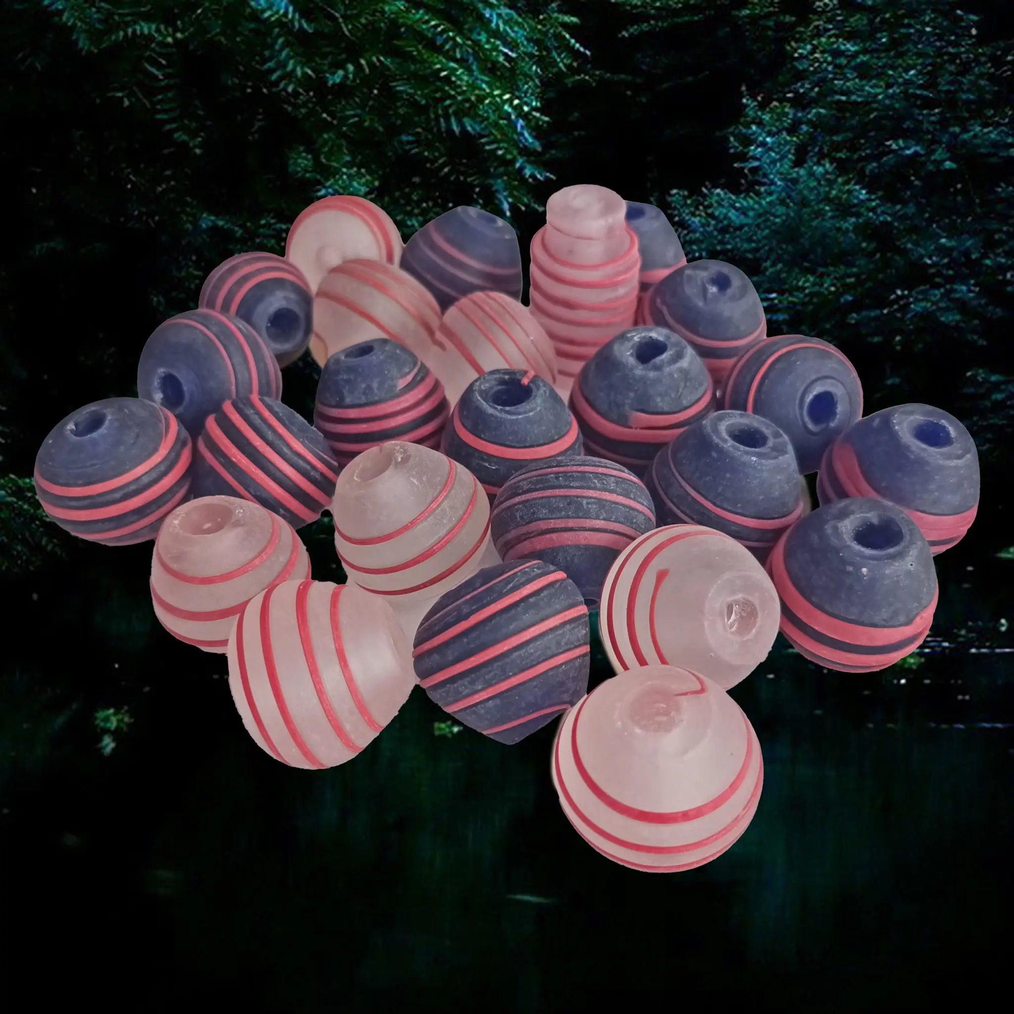 Handmade Glass Pieces for Viking Hnefatafl Game - Different Angles