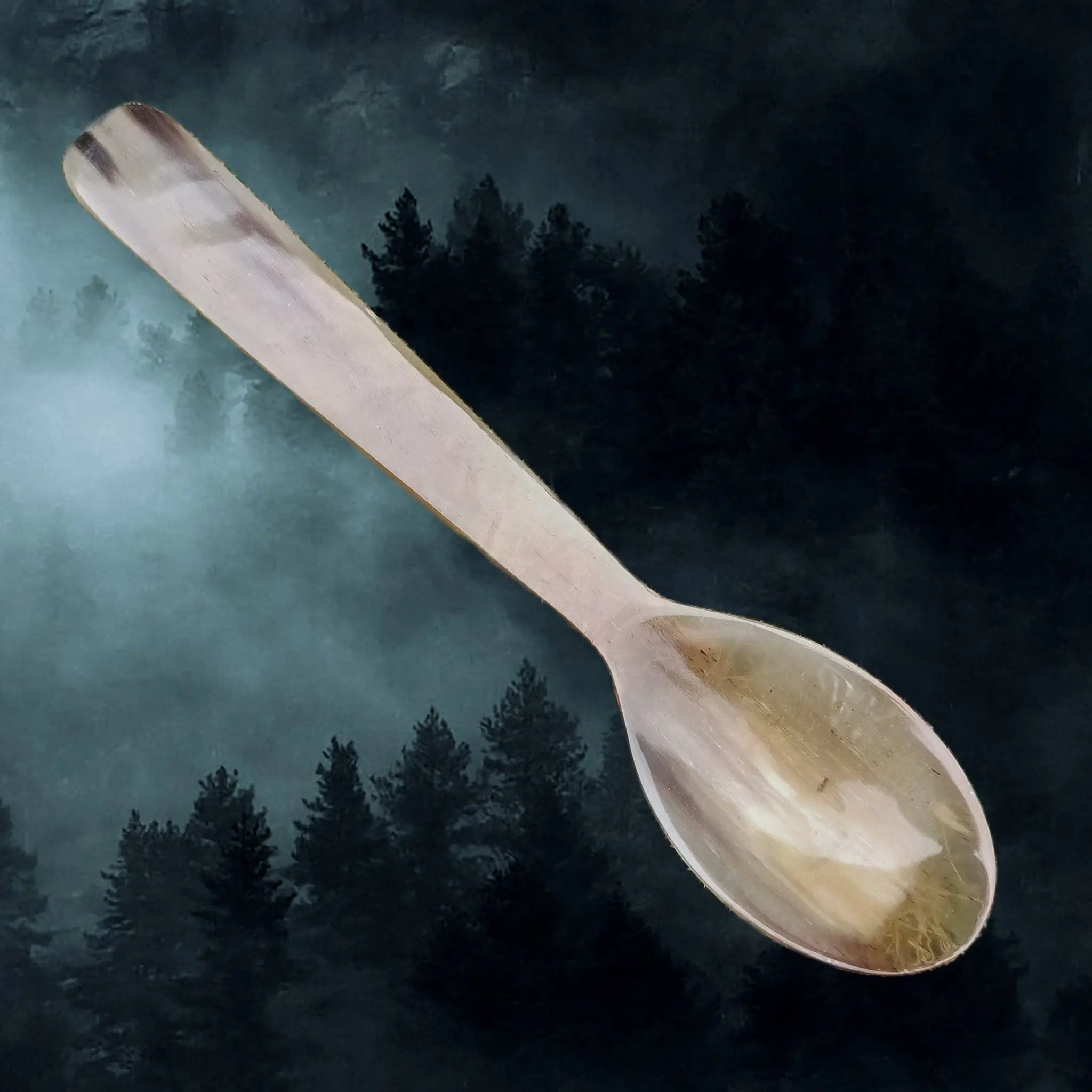 Reenactment Quality Handmade Large Cow Horn Porridge Spoon for Viking / Medieval Feasting