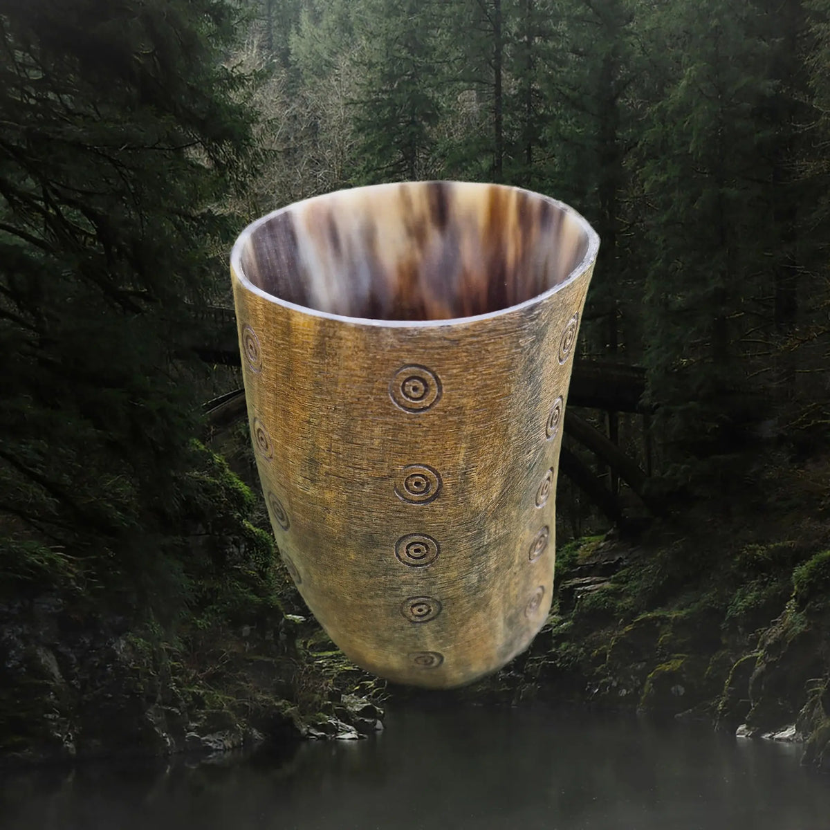 Handmade Replica Viking Age Horn Dice Cup from Vimose, Denmark