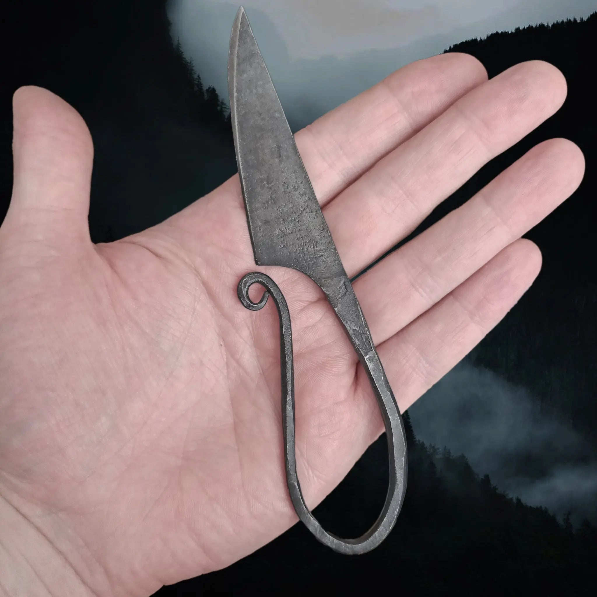 Hand-Forged Woman's Replica Viking Age / Iron Age Knife on Hand