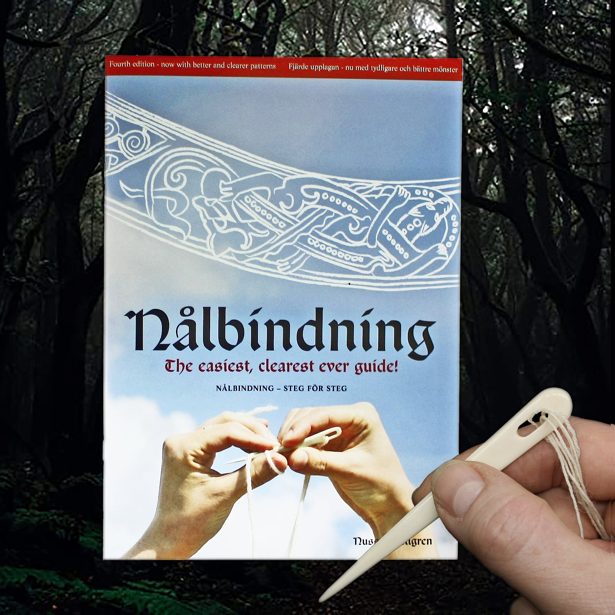 Nalbinding Instruction Book with Bone Nalbinding Needle