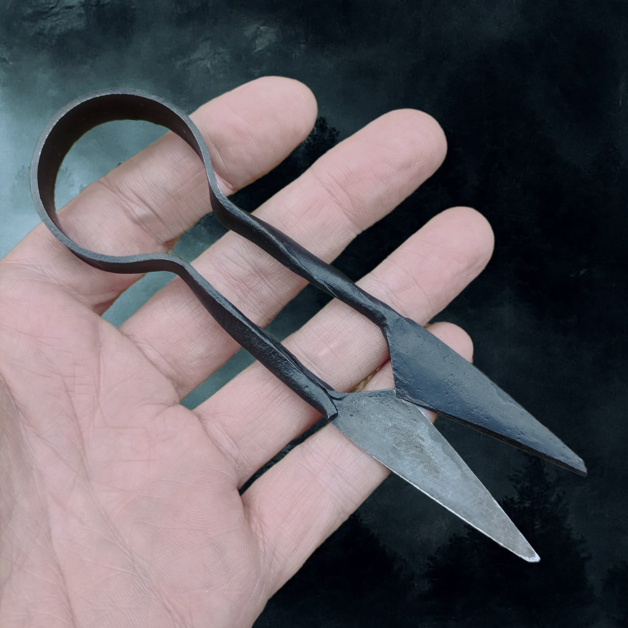 Viking Age Hand-Forged Medium Snips / Shears on Hand