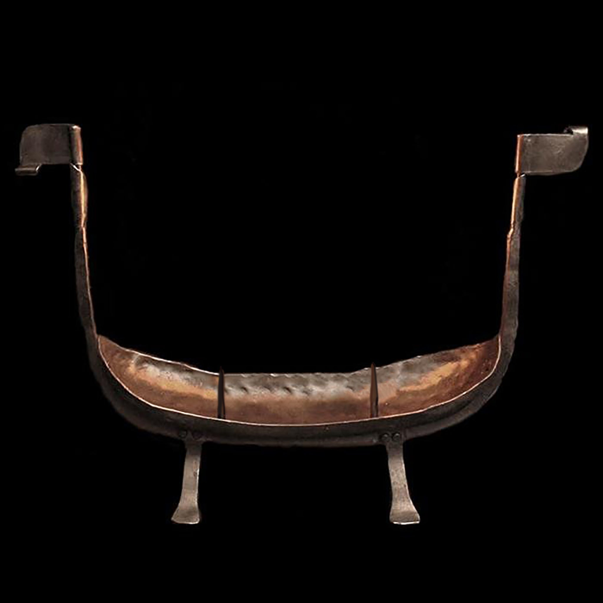 Hand-Forged Iron Candle Holder Replica from 12th Century Norway