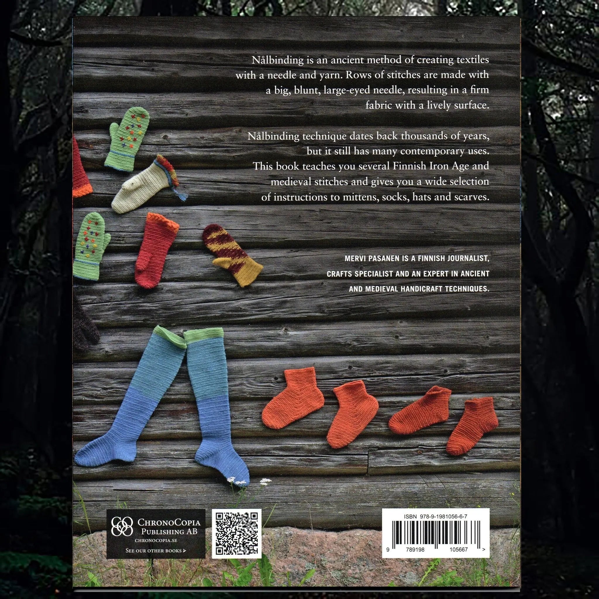 With One Needle - How to Nålbind Book - Mervi Pasanen - Back Cover