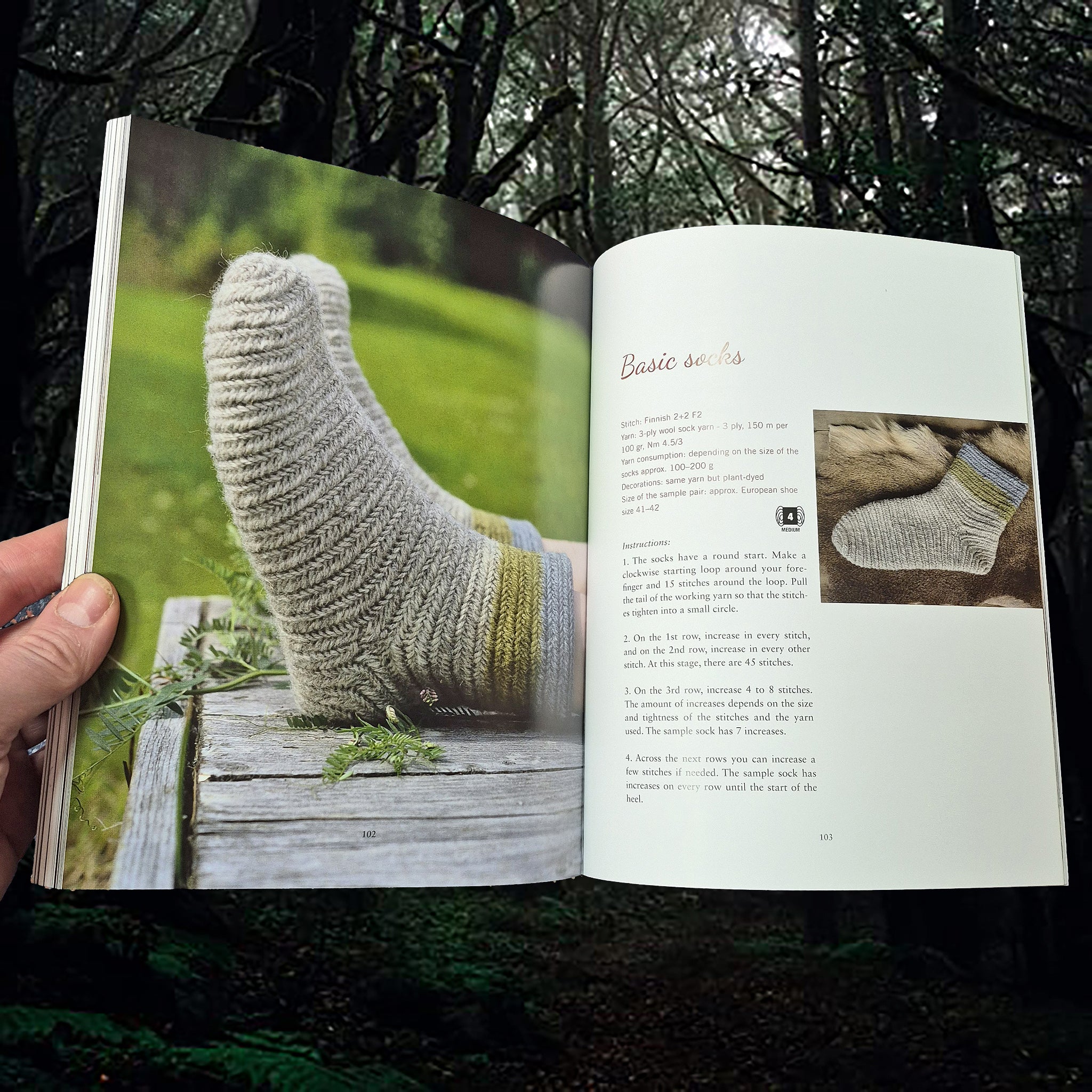 With One Needle - How to Nålbind Book - Mervi Pasanen - Inside the Book - Basic Socks