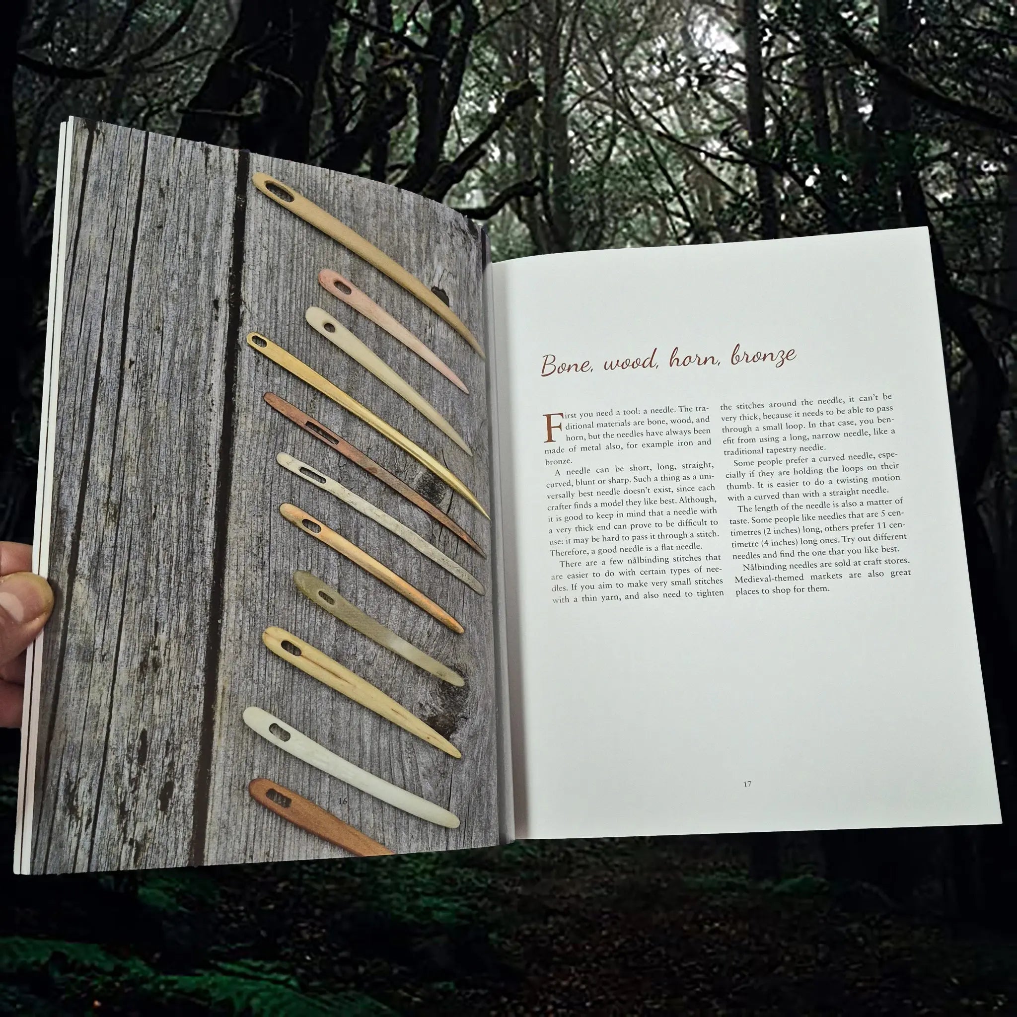 With One Needle - How to Nålbind Book - Mervi Pasanen - Inside the Book - Different Needles