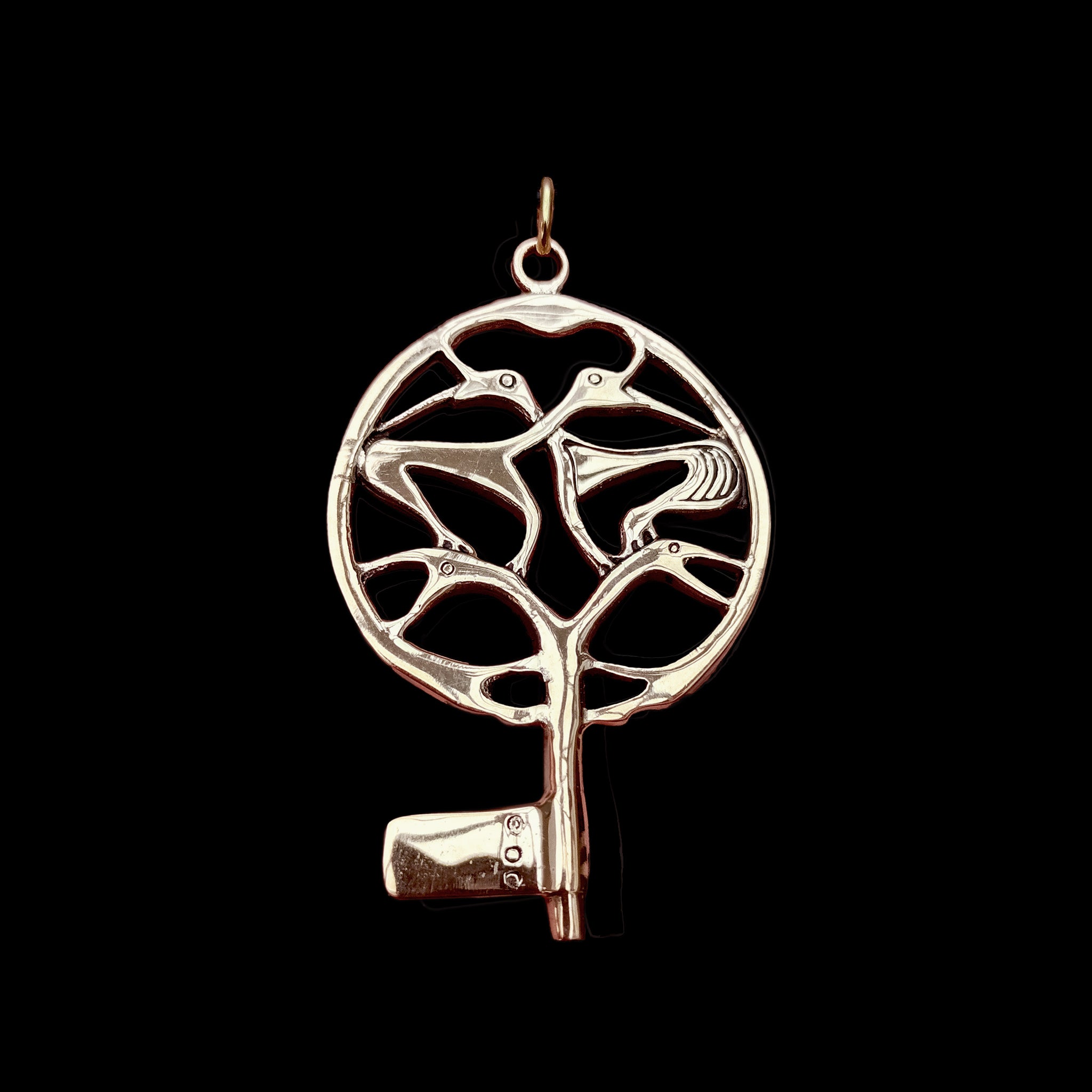 Bronze Large Round Viking Key Pendant from Uppakra