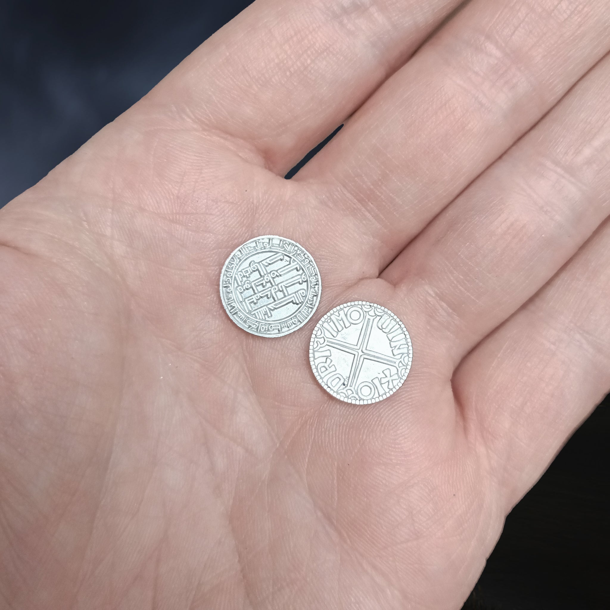 Assorted Replica Viking / Saxon Coins in Hand x 2