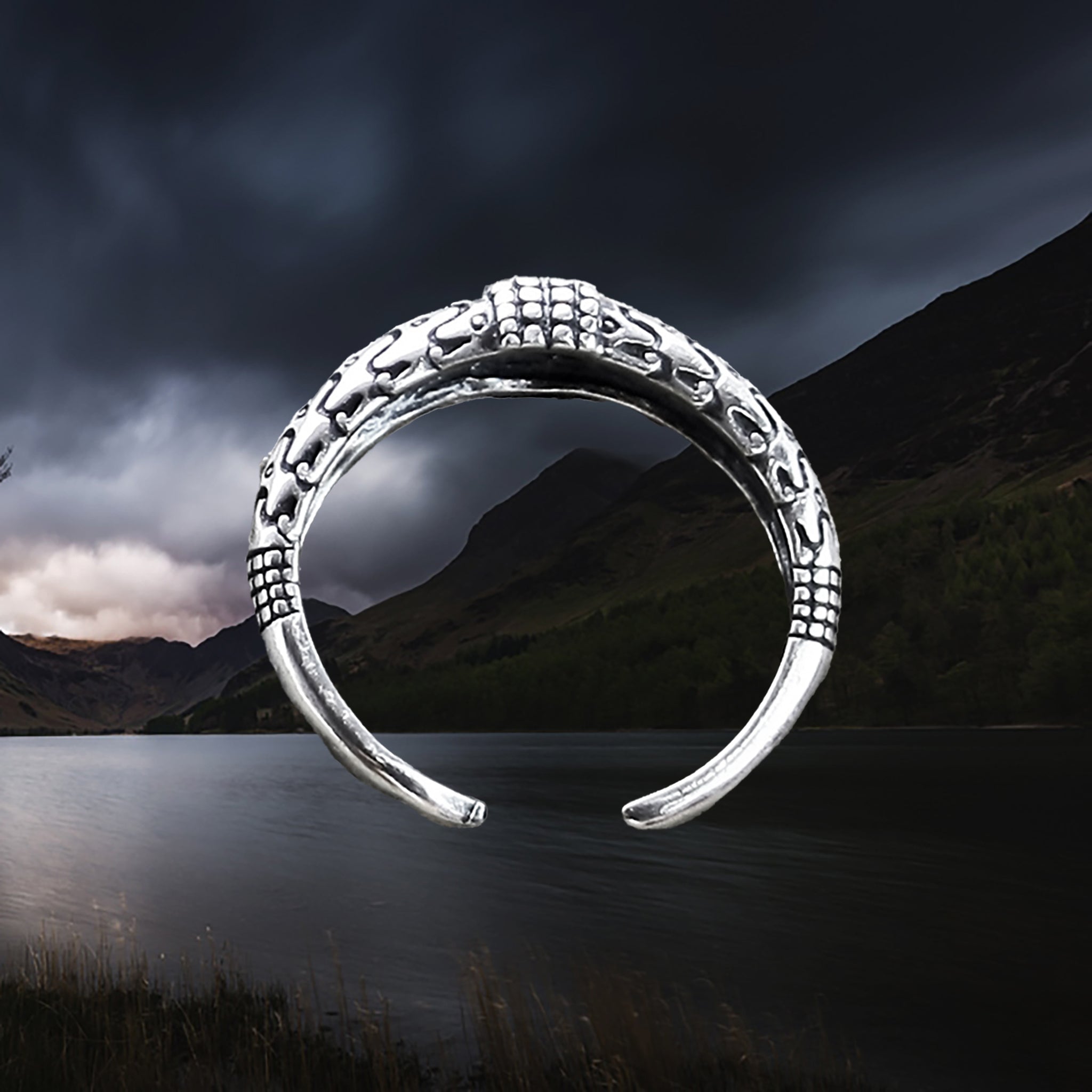 Replica Viking Ring from Orupgård, Falster in Denmark in Sterling Silver - Large