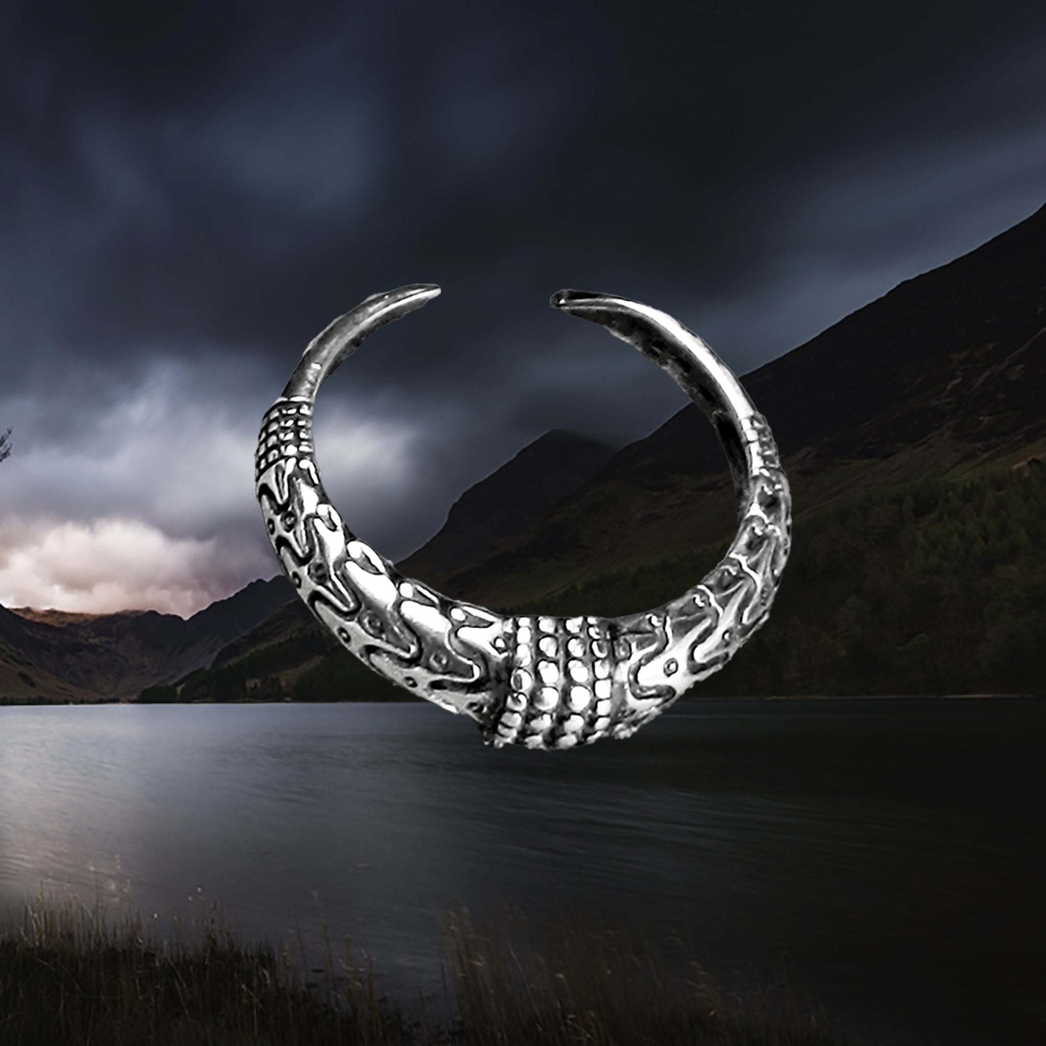 Replica Viking Ring from Orupgård, Falster in Denmark in Sterling Silver - Medium