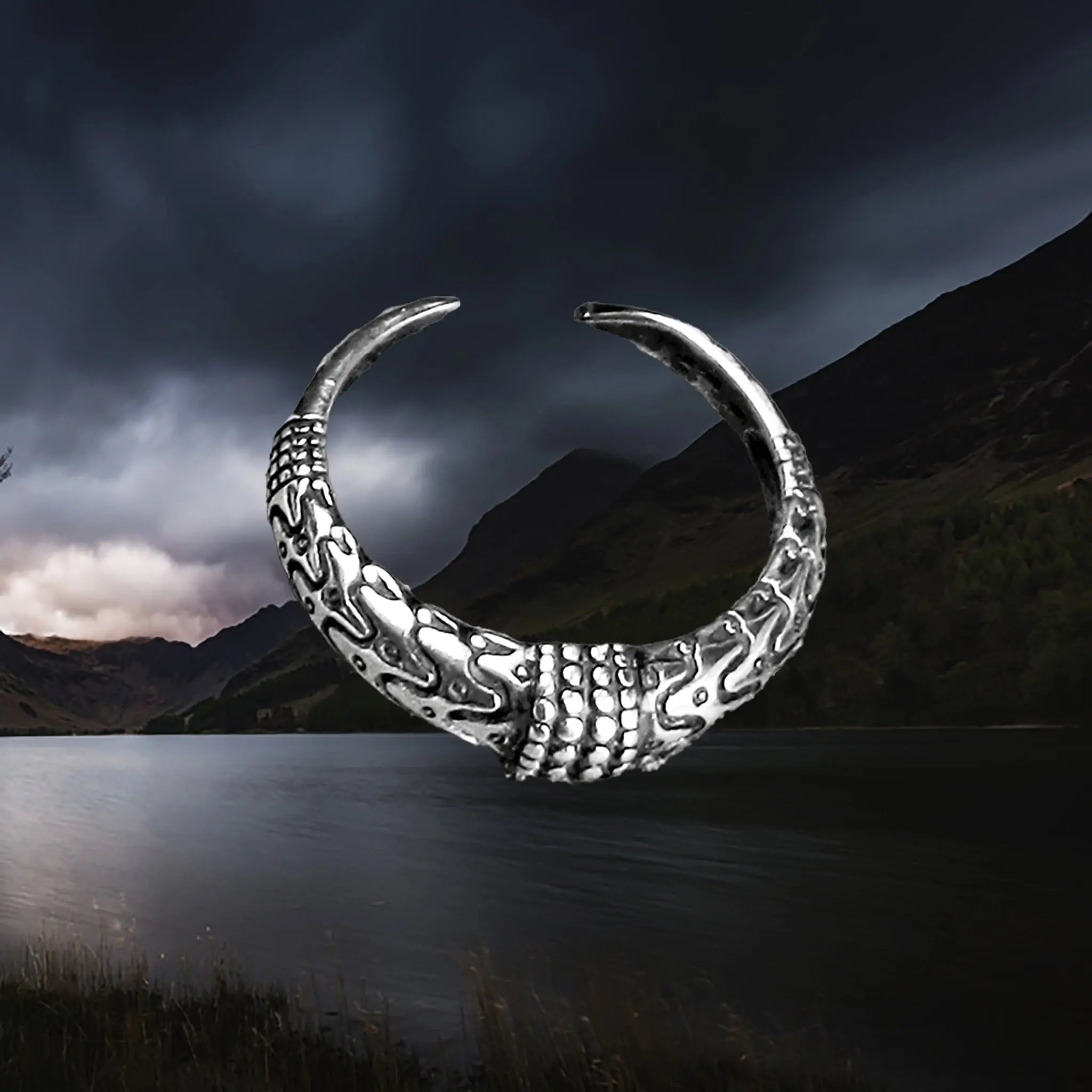 Replica Viking Ring from Orupgård, Falster in Denmark in Sterling Silver - Medium