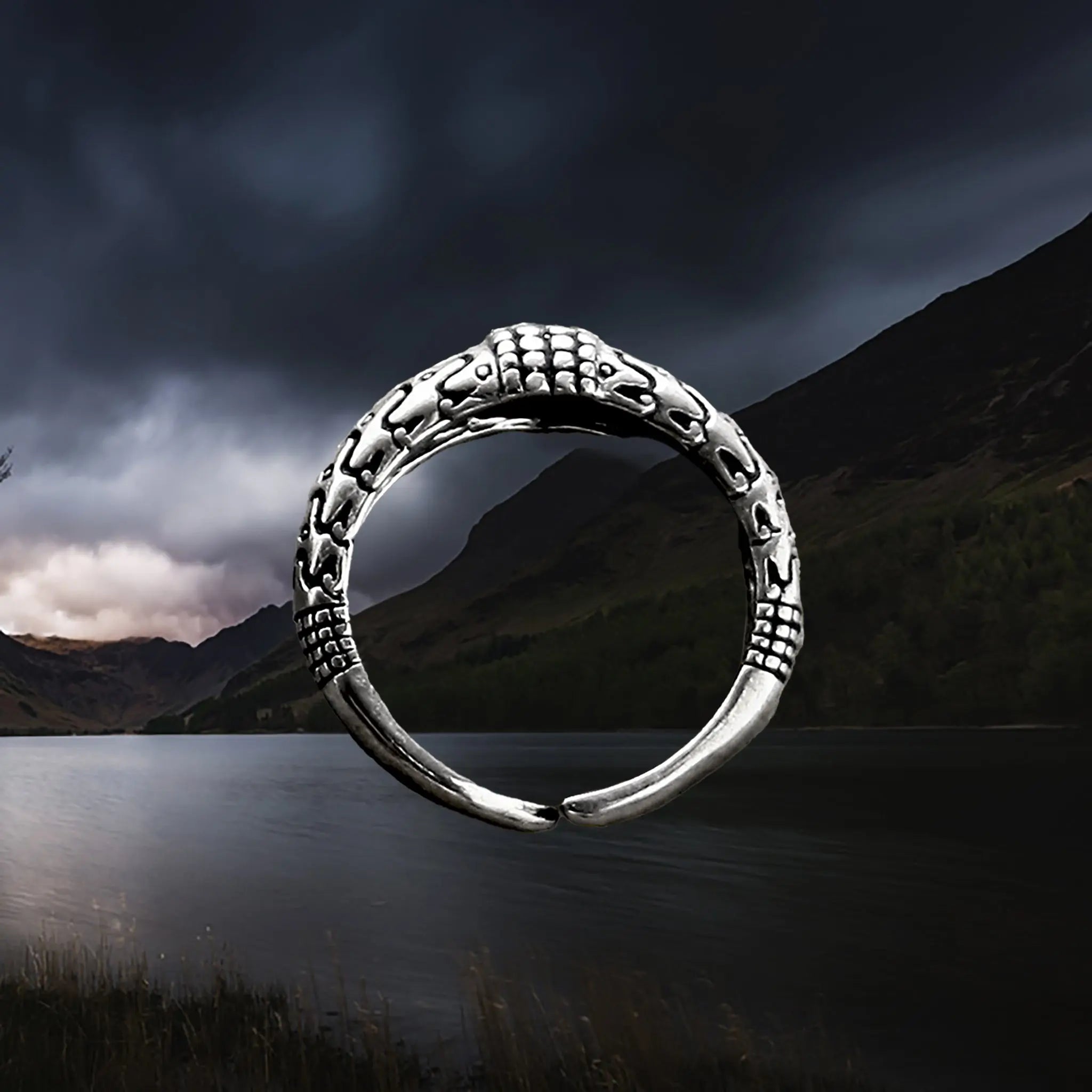 Replica Viking Ring from Orupgård, Falster in Denmark in Sterling Silver - Small
