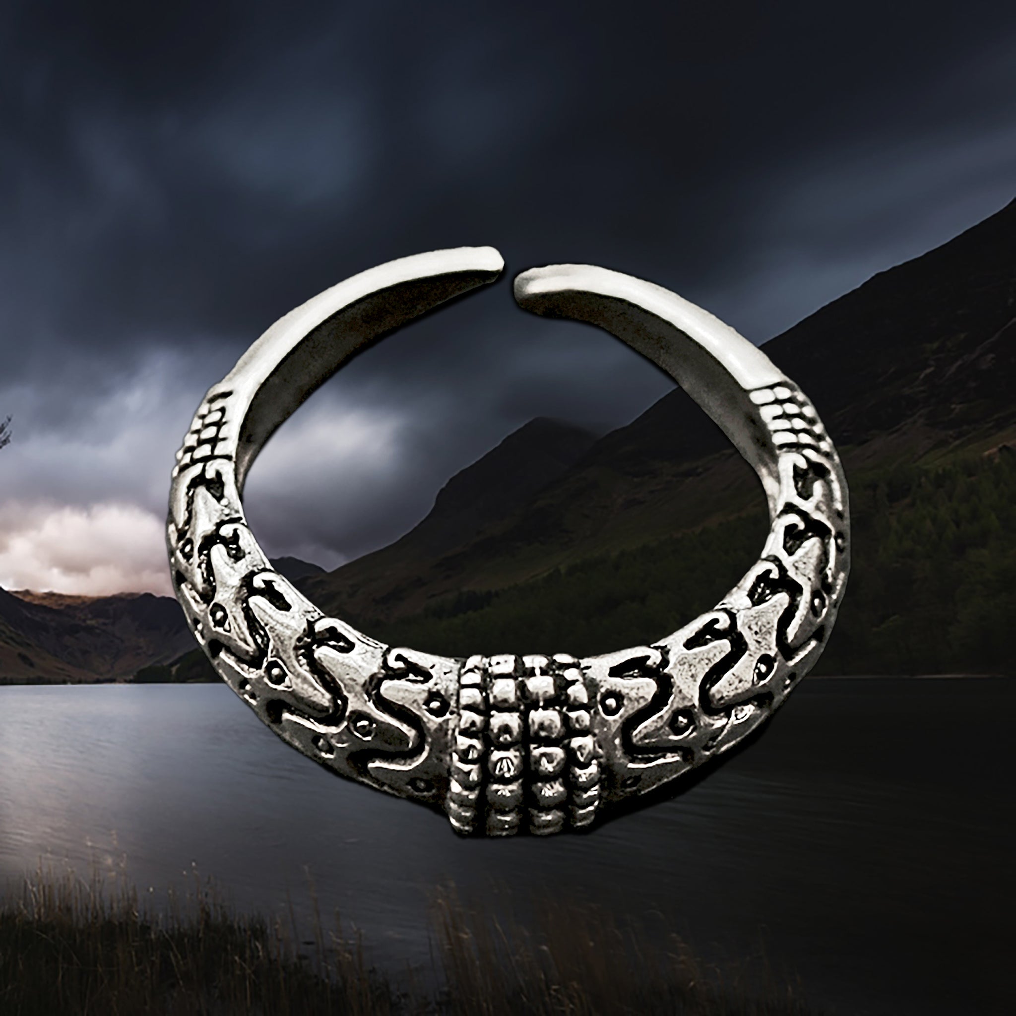 Replica Viking Ring from Orupgård, Falster in Denmark in Sterling Silver